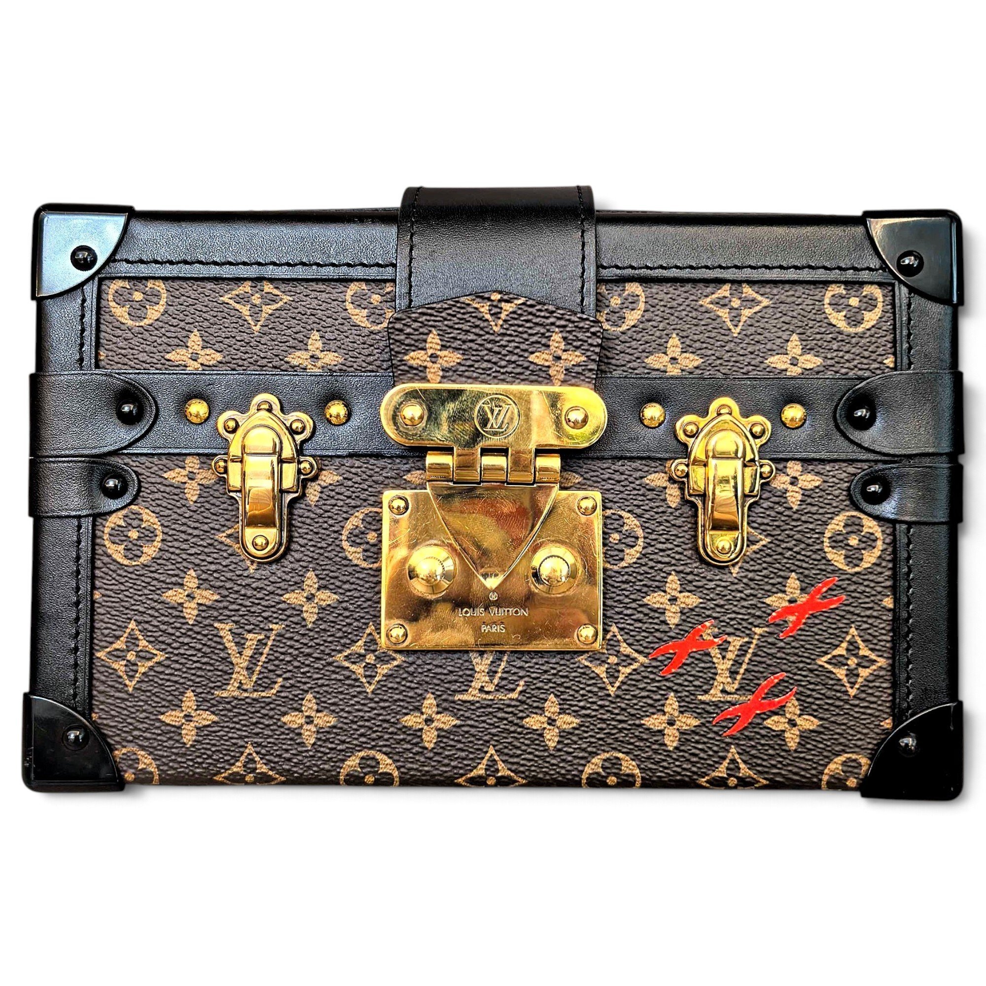 Petite Malle leather handbag
