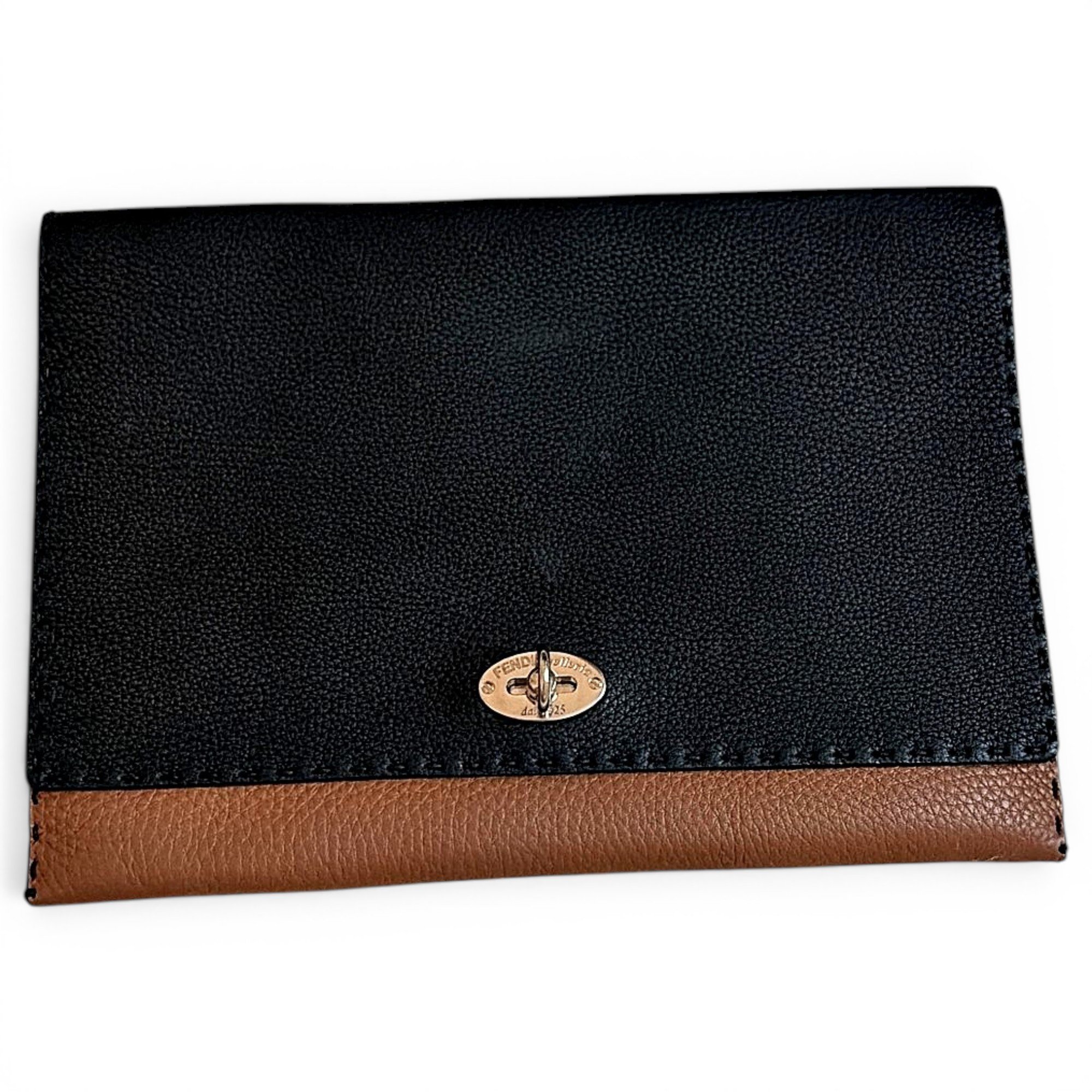 Leather clutch bag