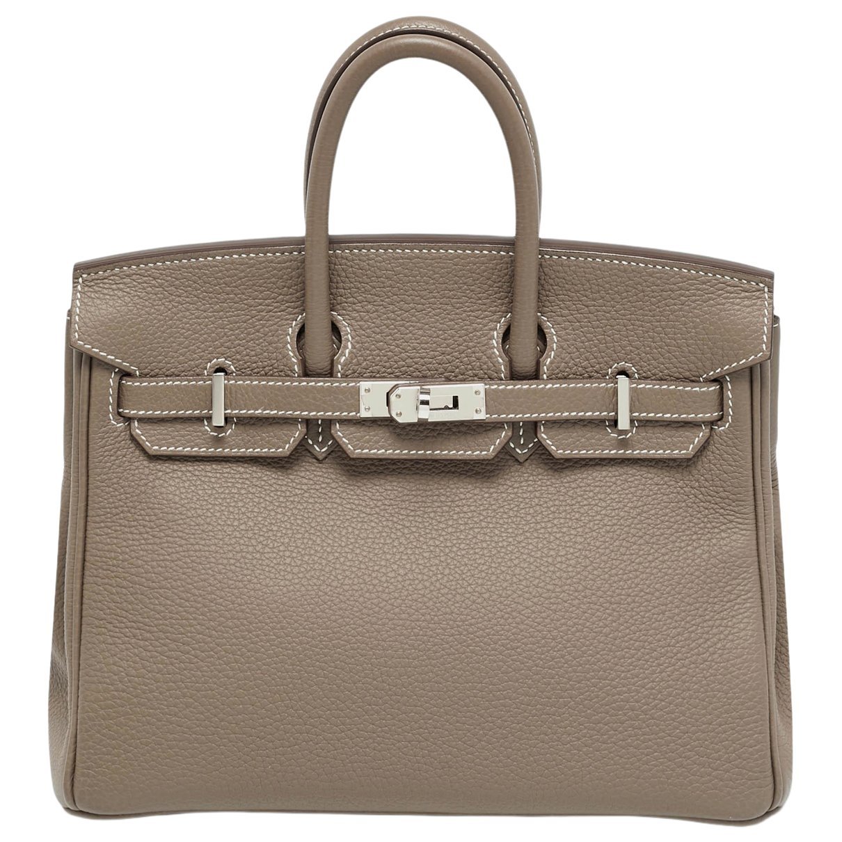 Hermes Birkin 25 Handbag Etoupe Togo Leather