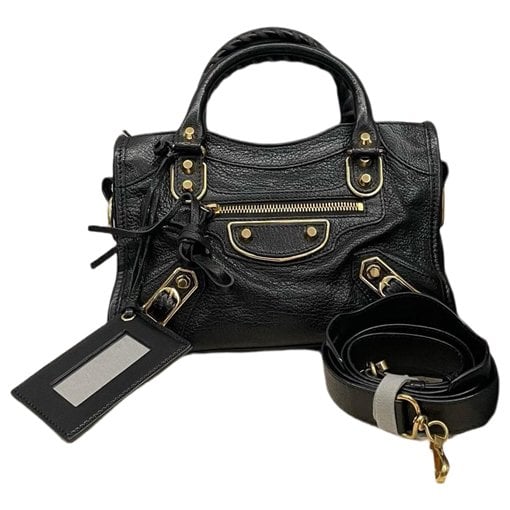City leather handbag