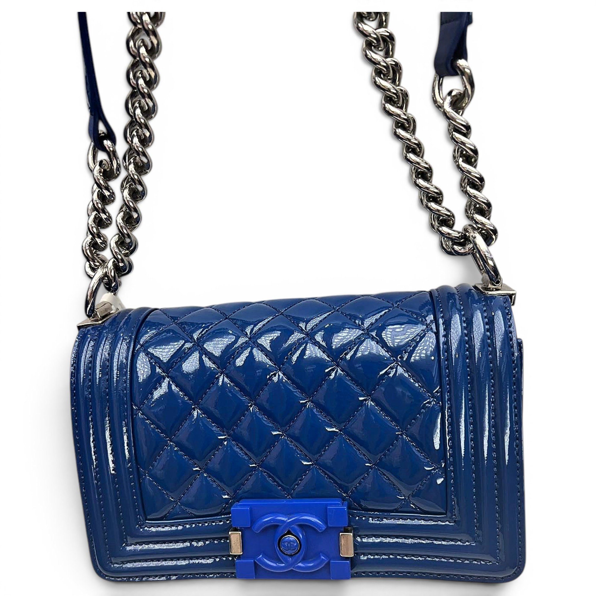 Boy patent leather crossbody bag