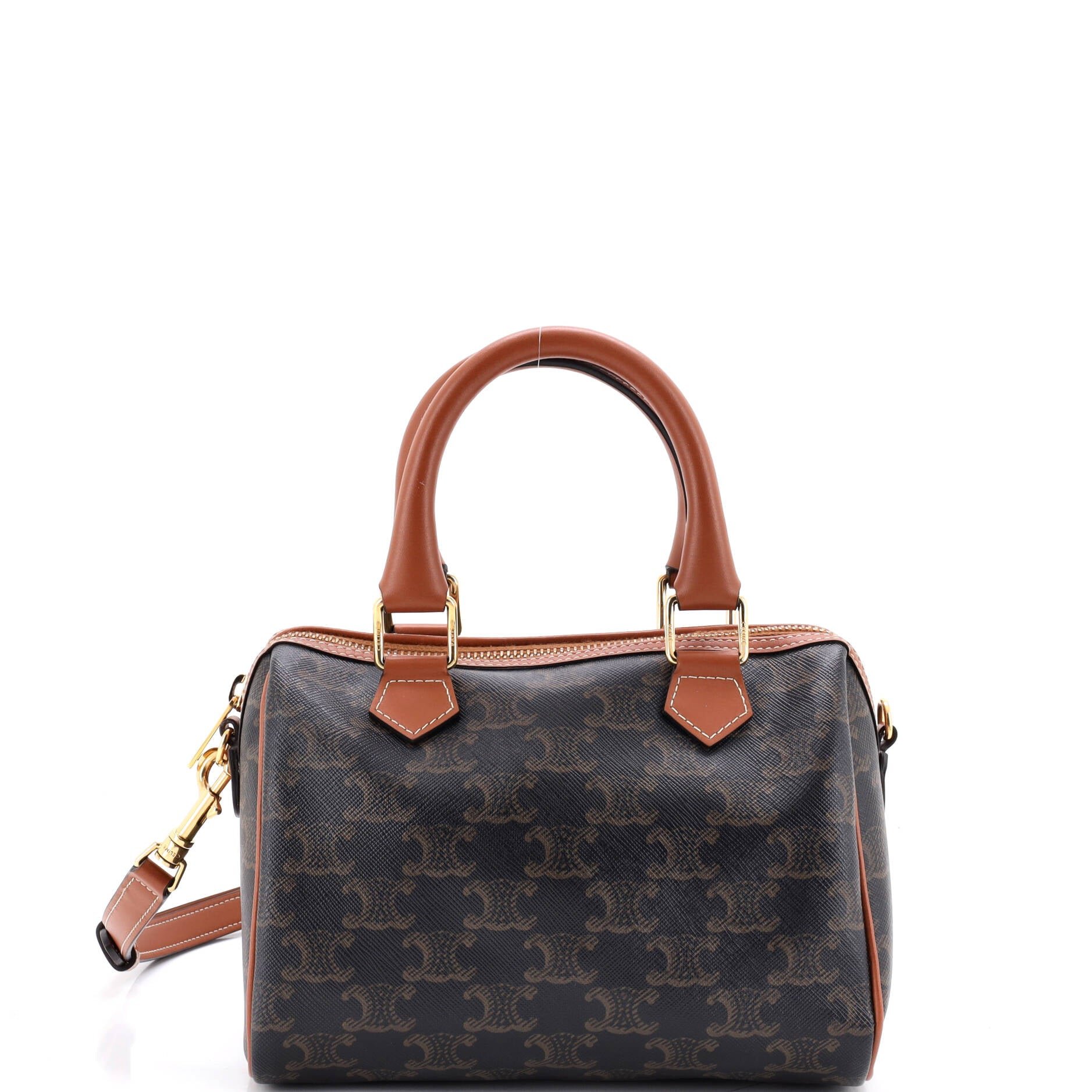 Boston Bag Triomphe Coated Canvas Small