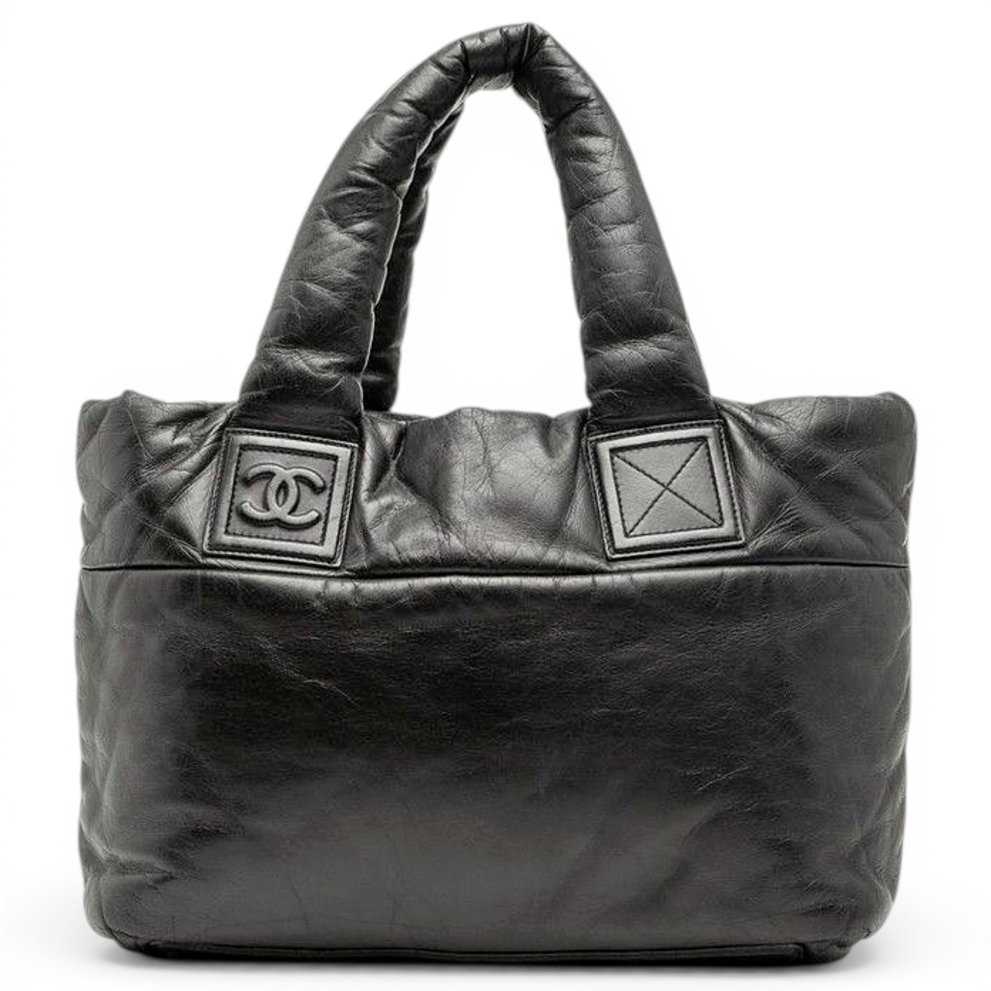Cocoon leather tote