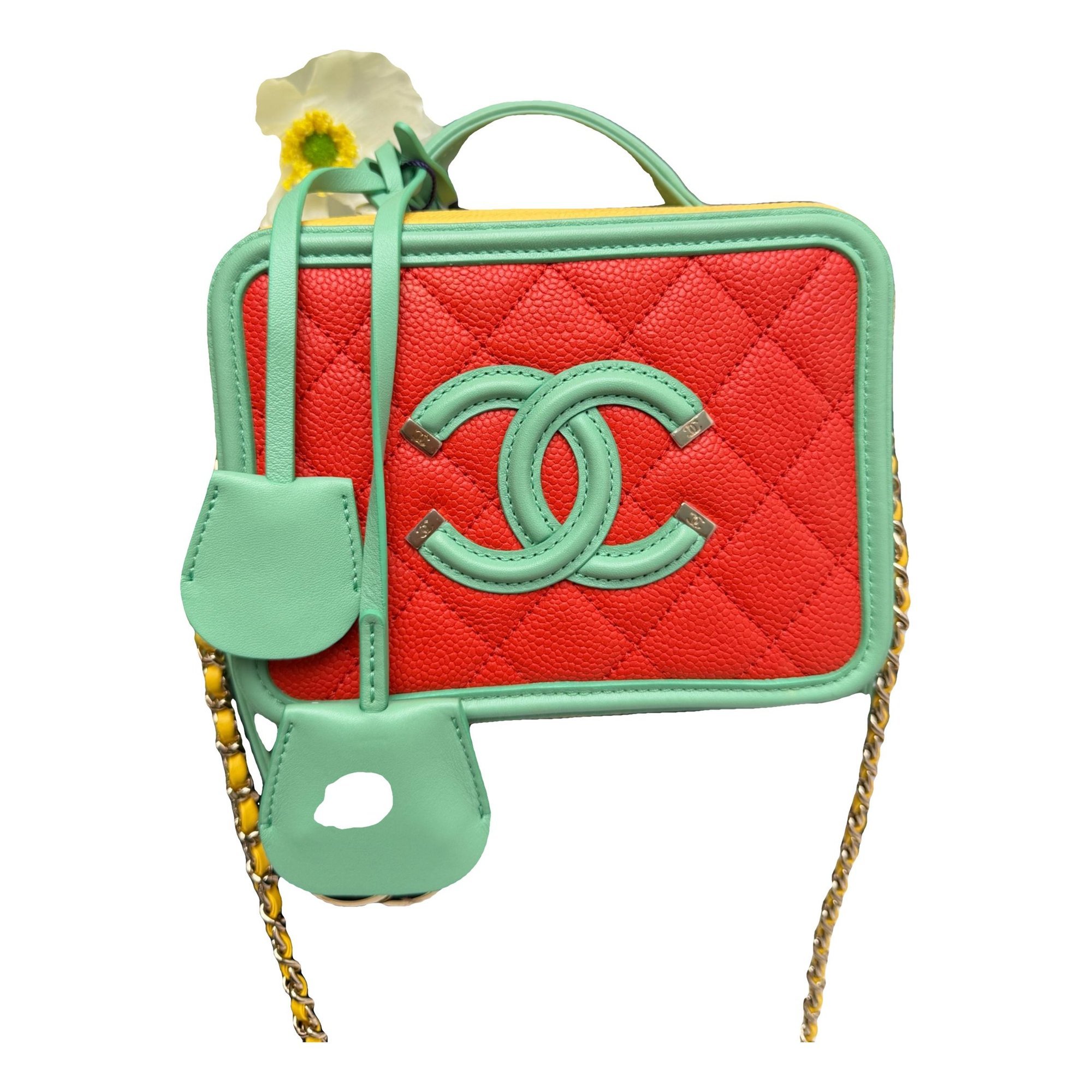 Vanity leather handbag
