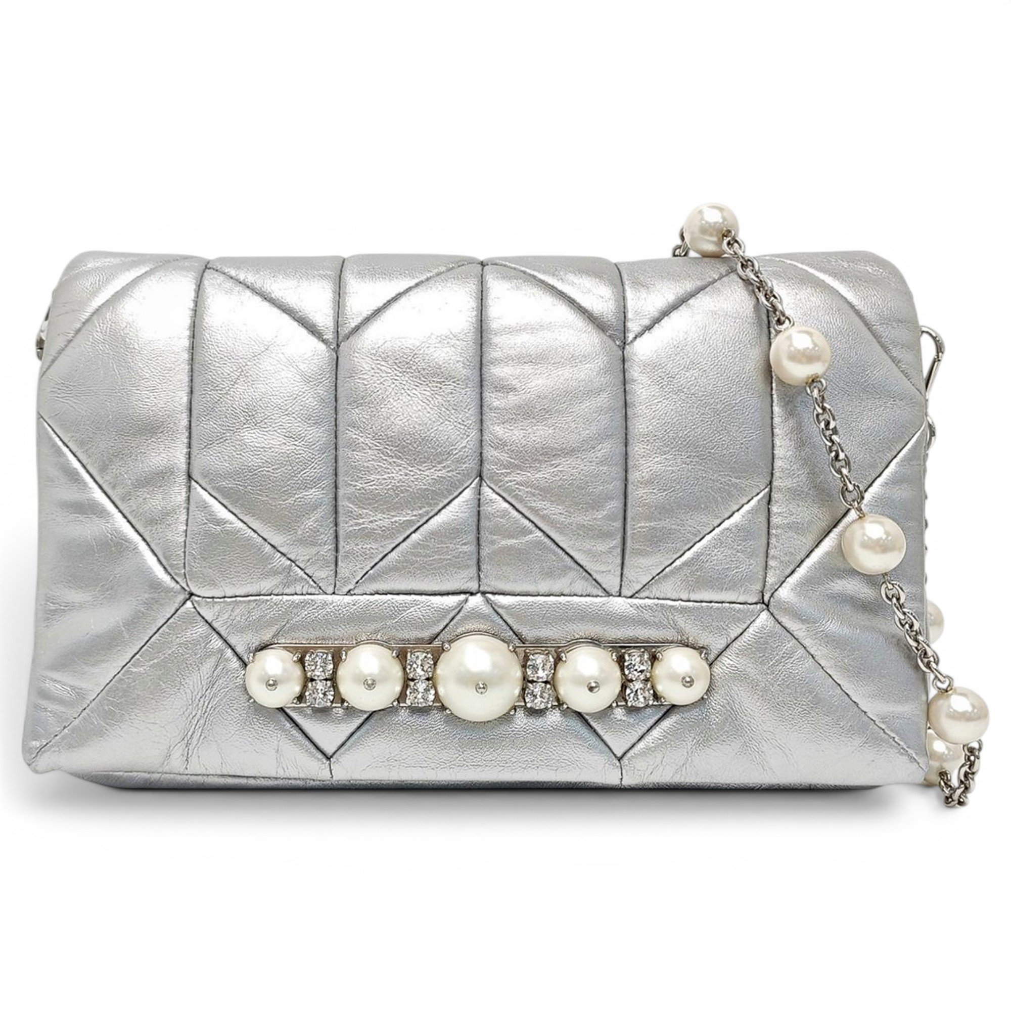 Miu Club leather crossbody bag