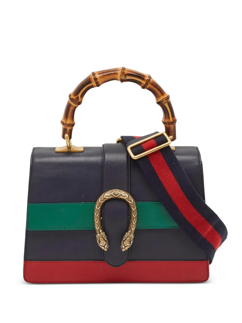 Dionysus bamboo leather handbag