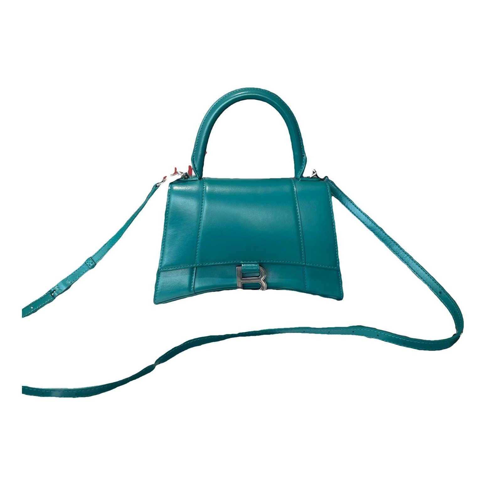Hourglass leather handbag