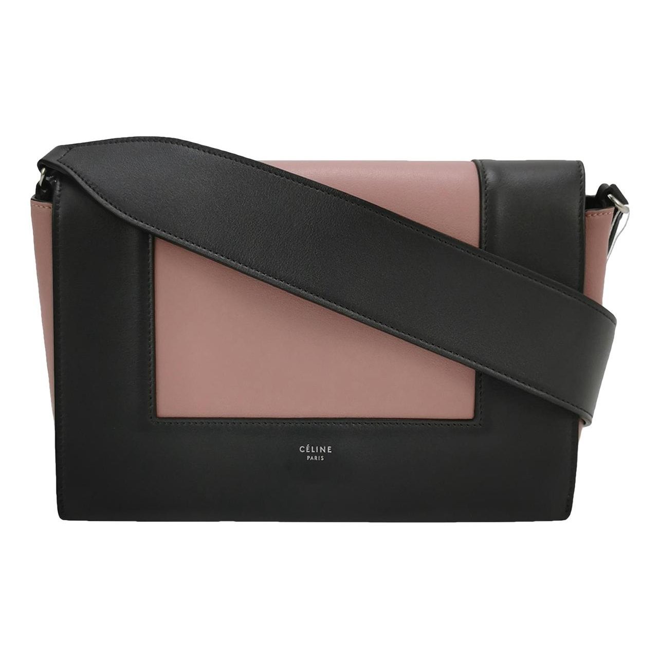 Frame leather handbag