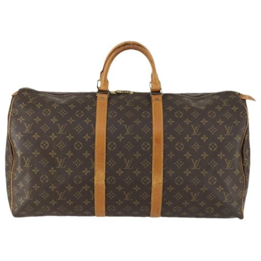 Keepall leather travel bag