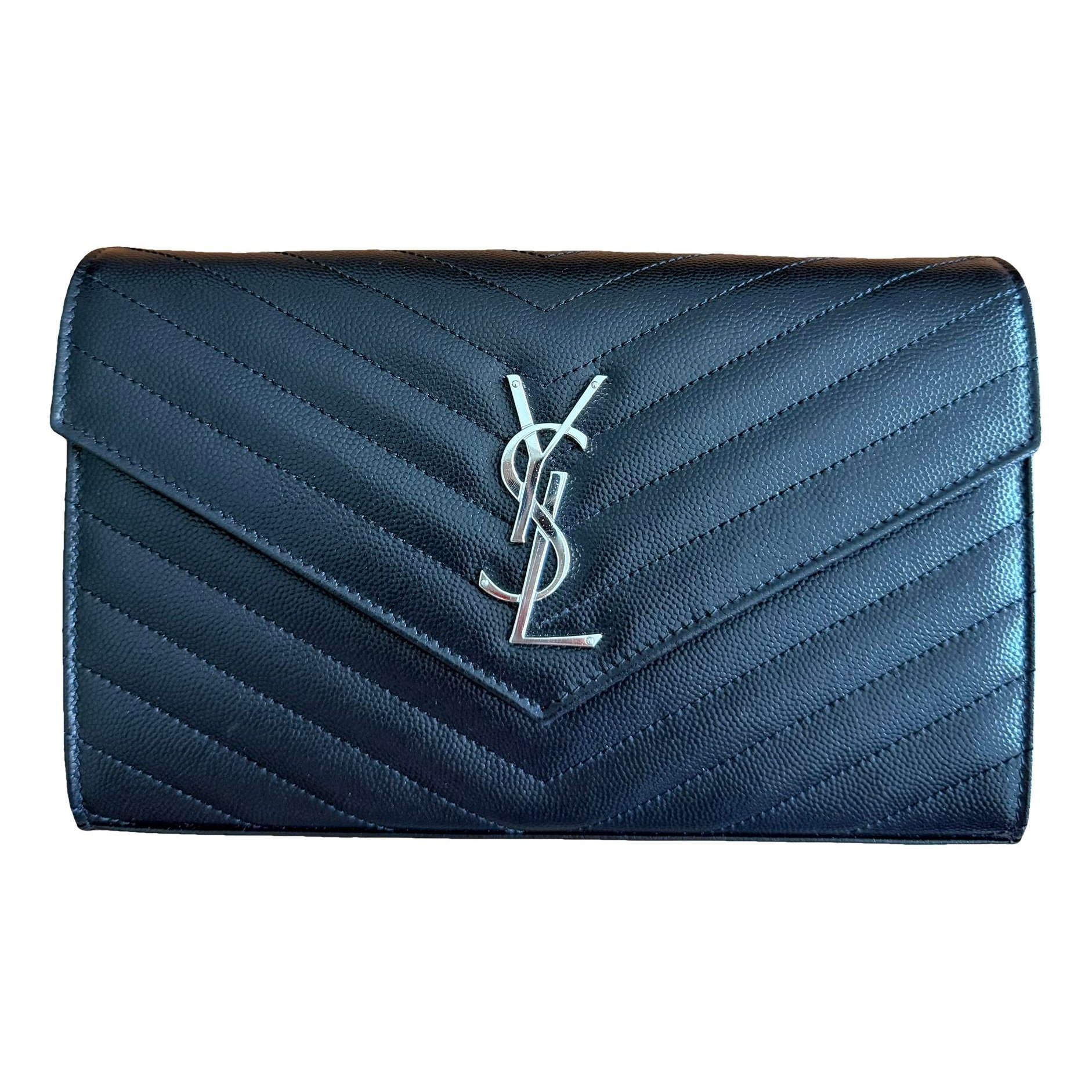 Leather clutch bag