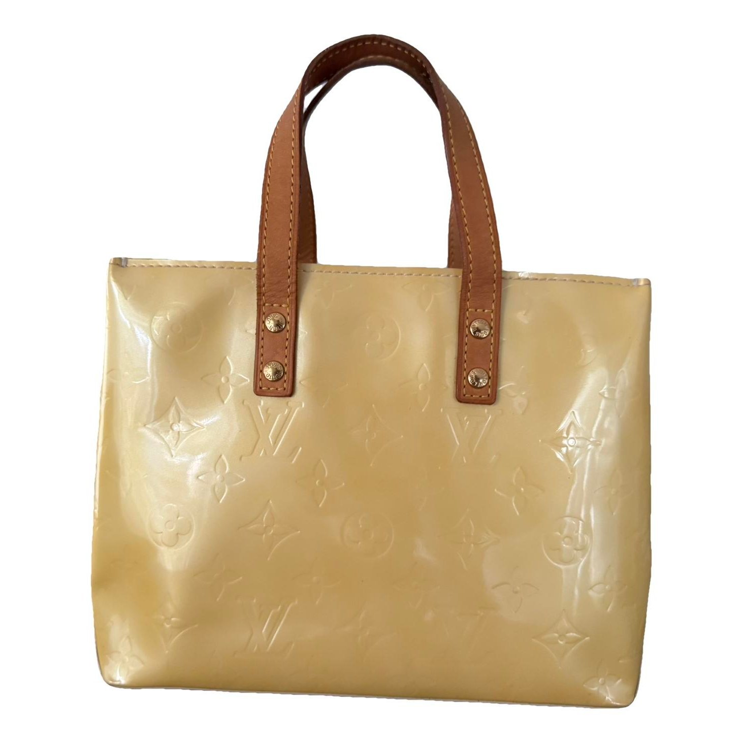 Reade patent leather handbag
