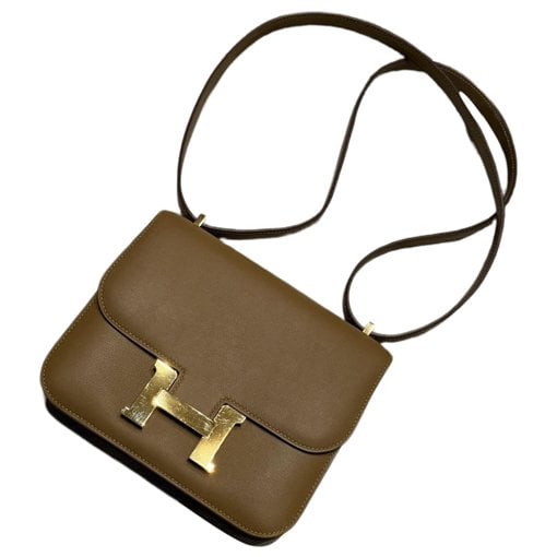 Hermes Constance Handbag Bronze Dore Swift Leather