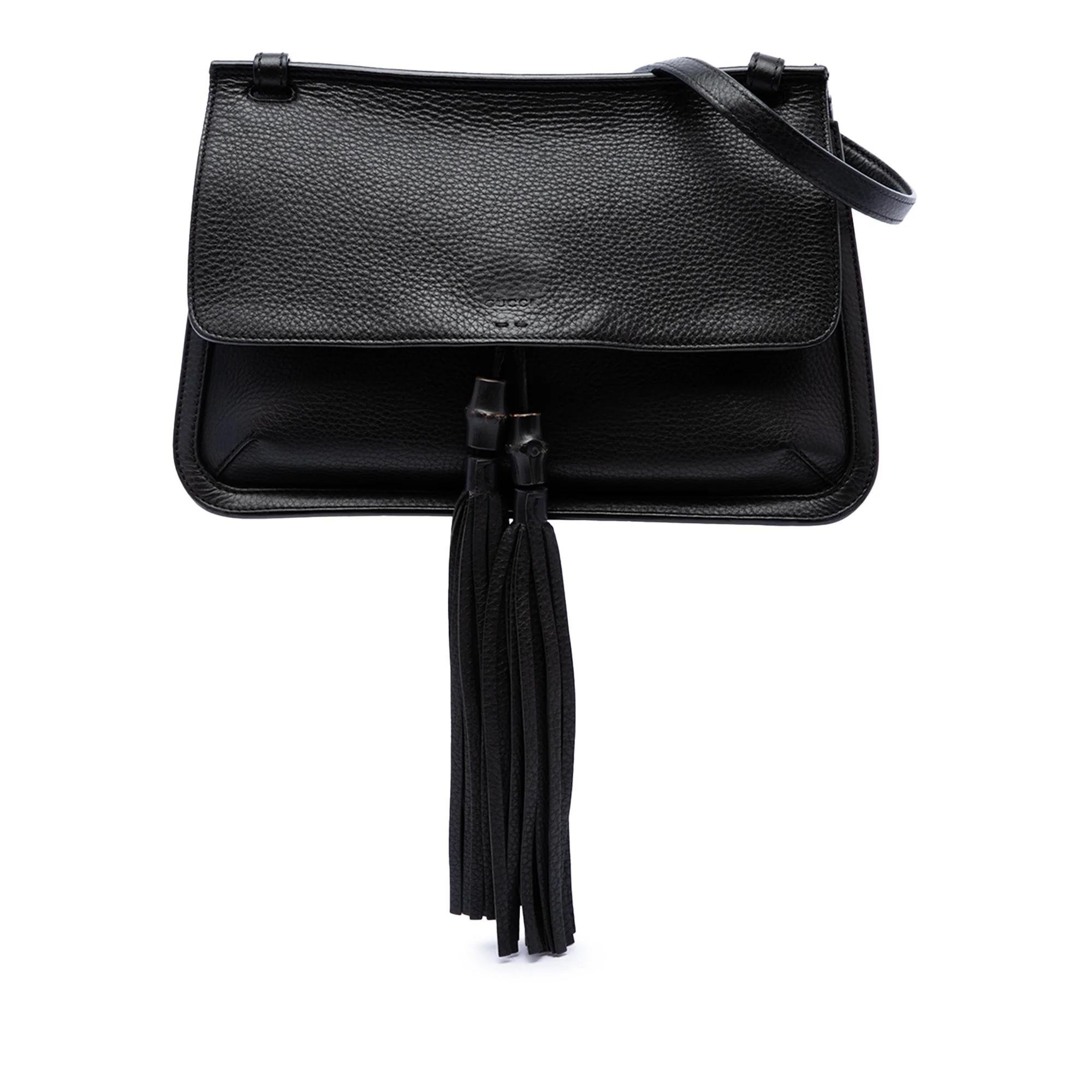 Bamboo leather crossbody bag