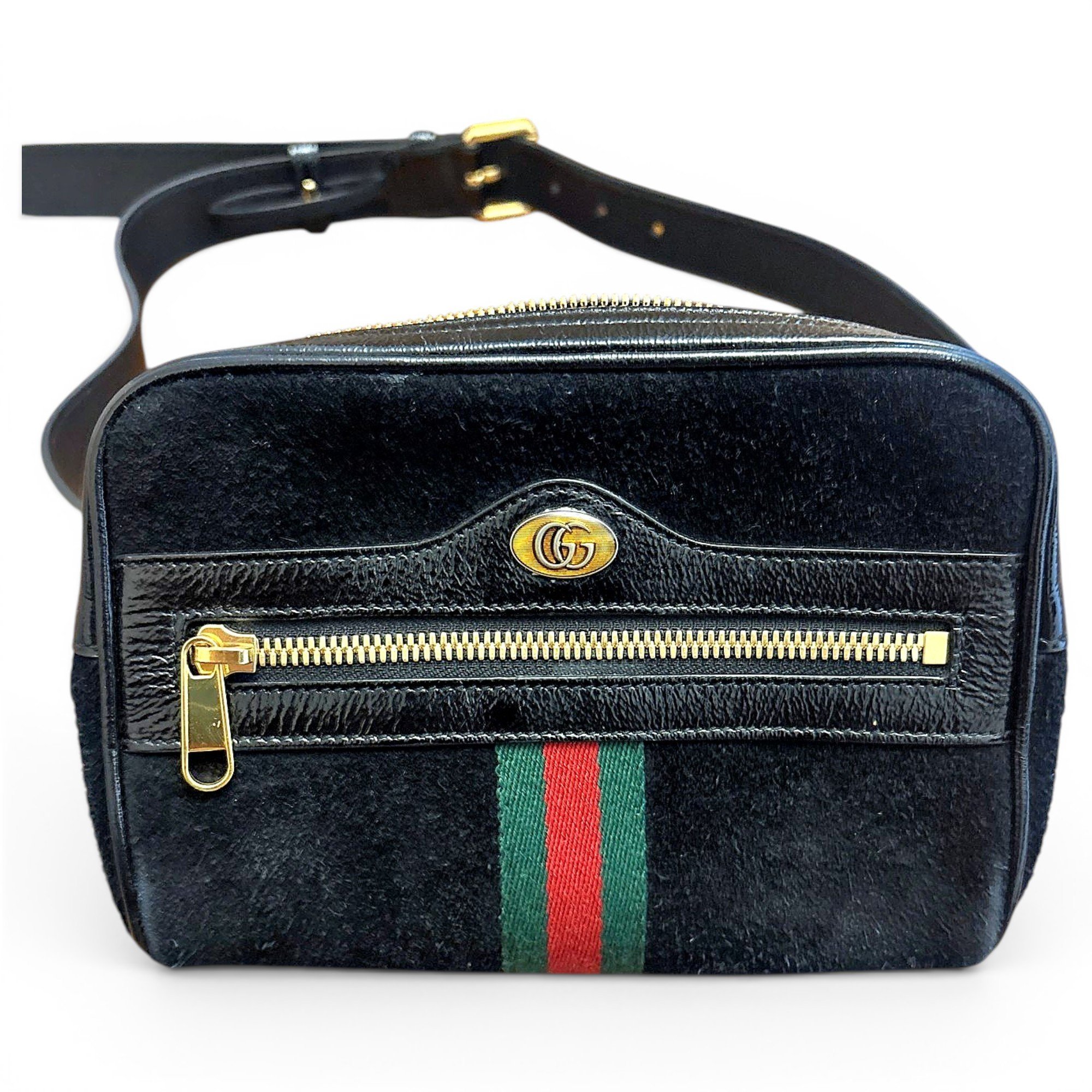 Ophidia Zip velvet crossbody bag