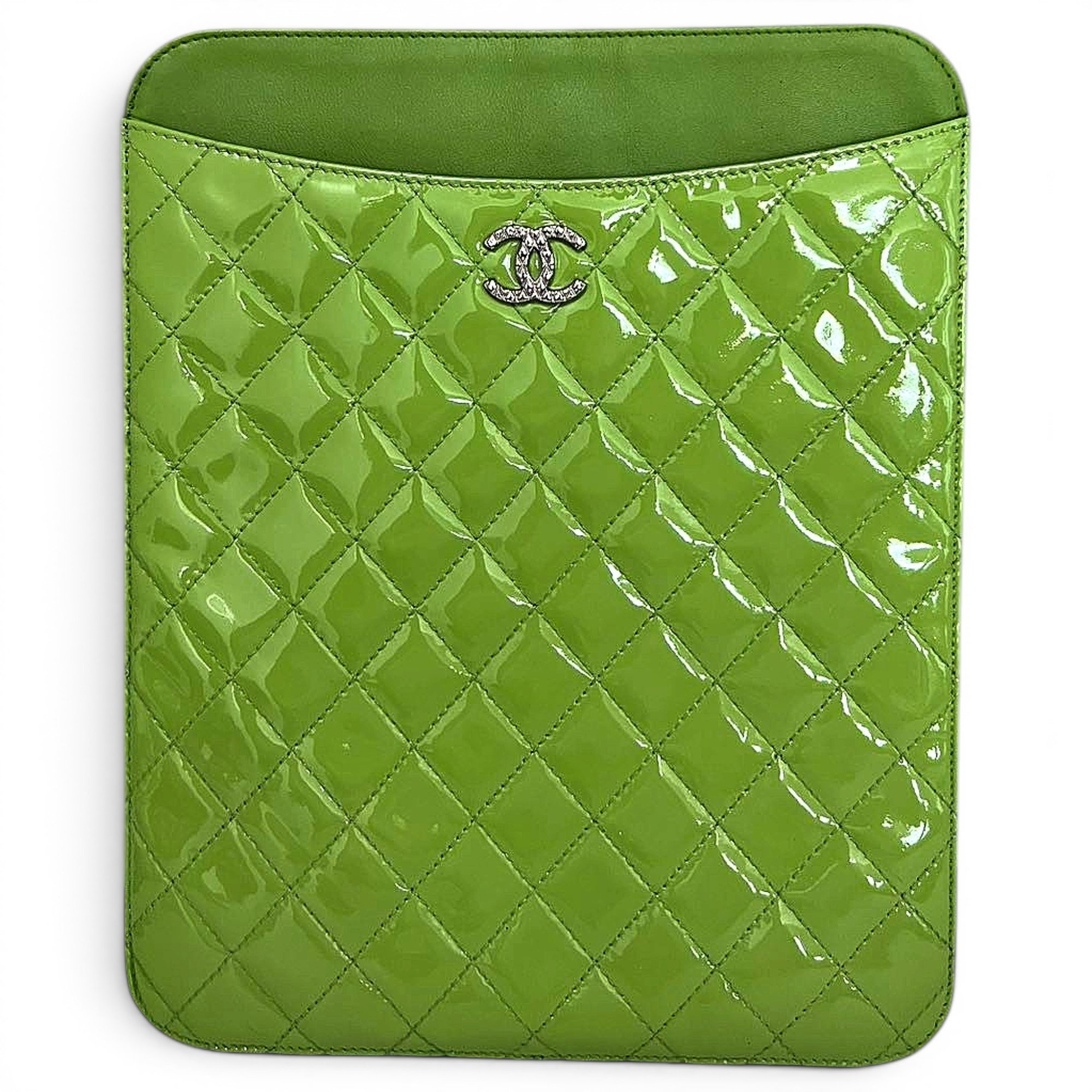 Patent leather clutch bag
