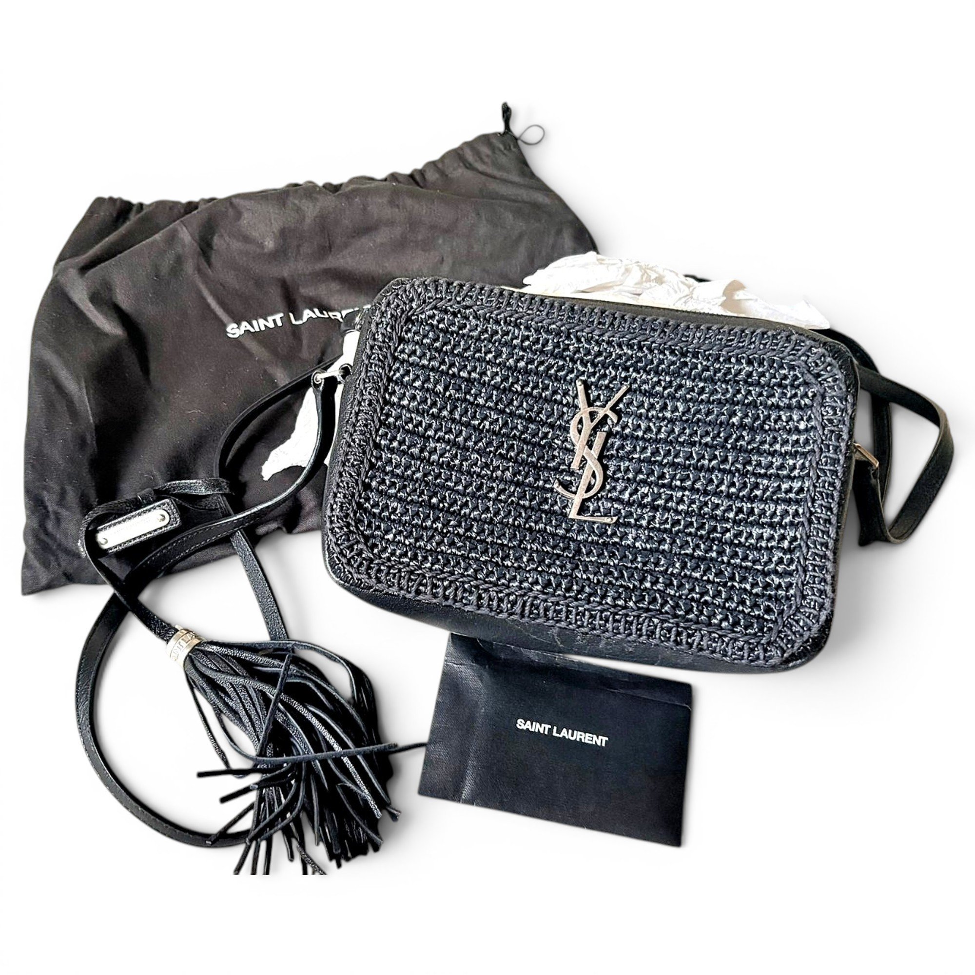 Leather clutch bag