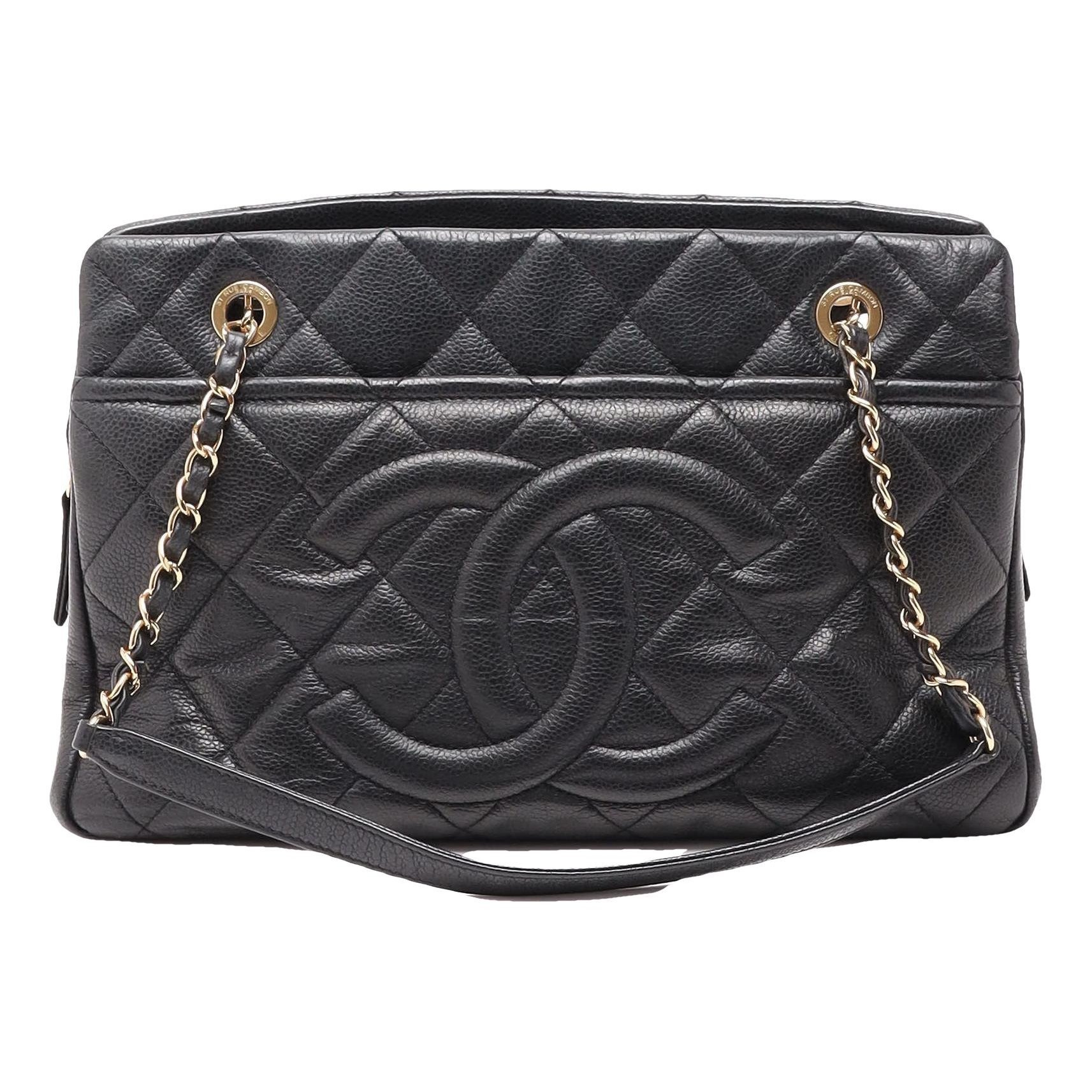 Trendy CC Quilted leather handbag