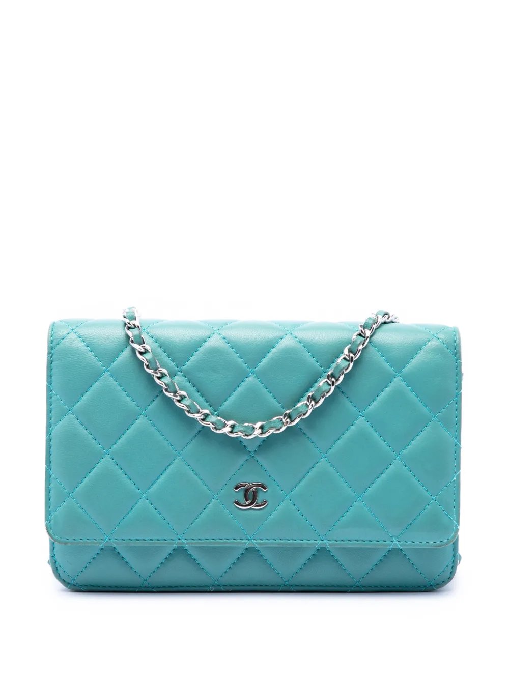 2015-2016 CC Quilted Lambskin Wallet On Chain crossbody bag