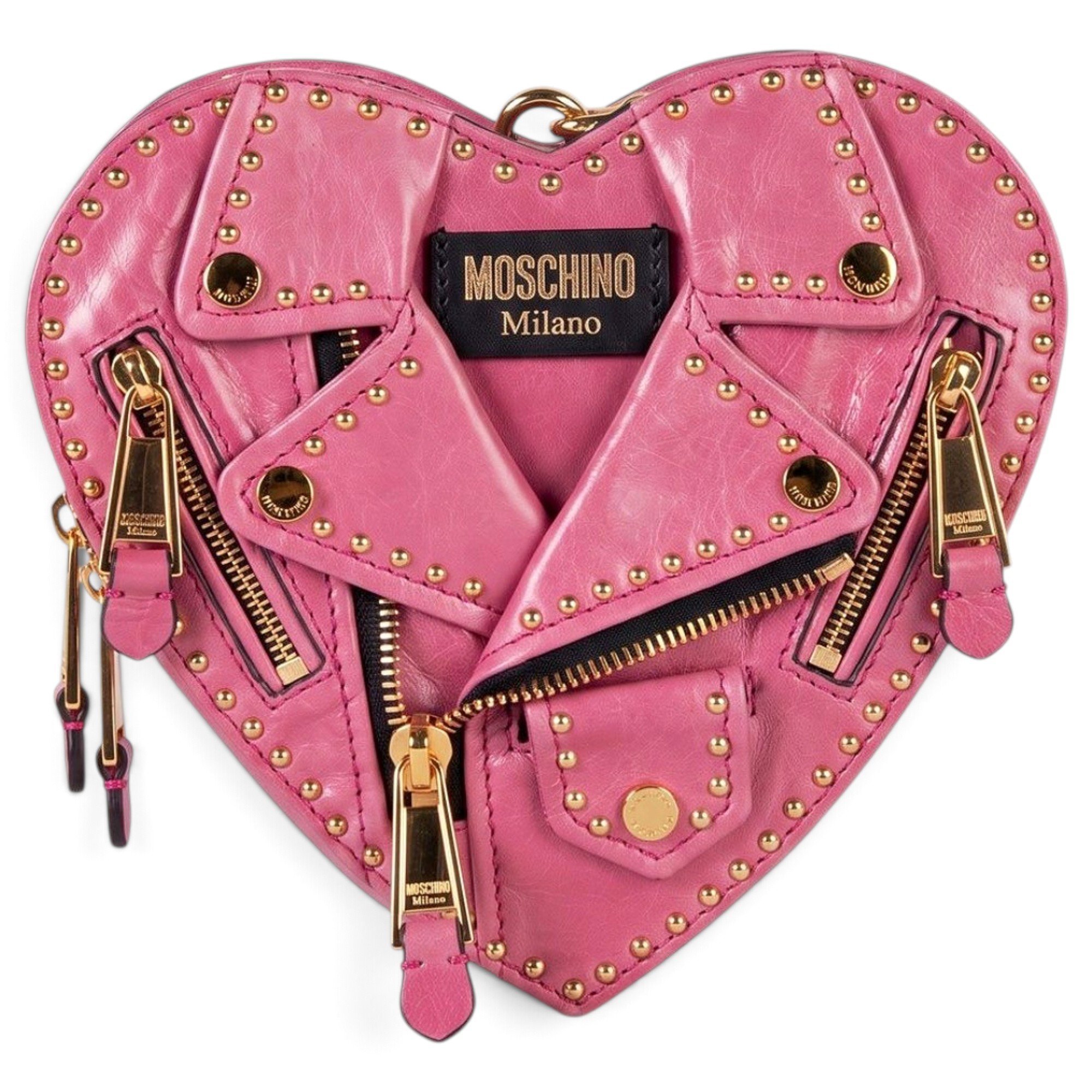 Biker leather handbag