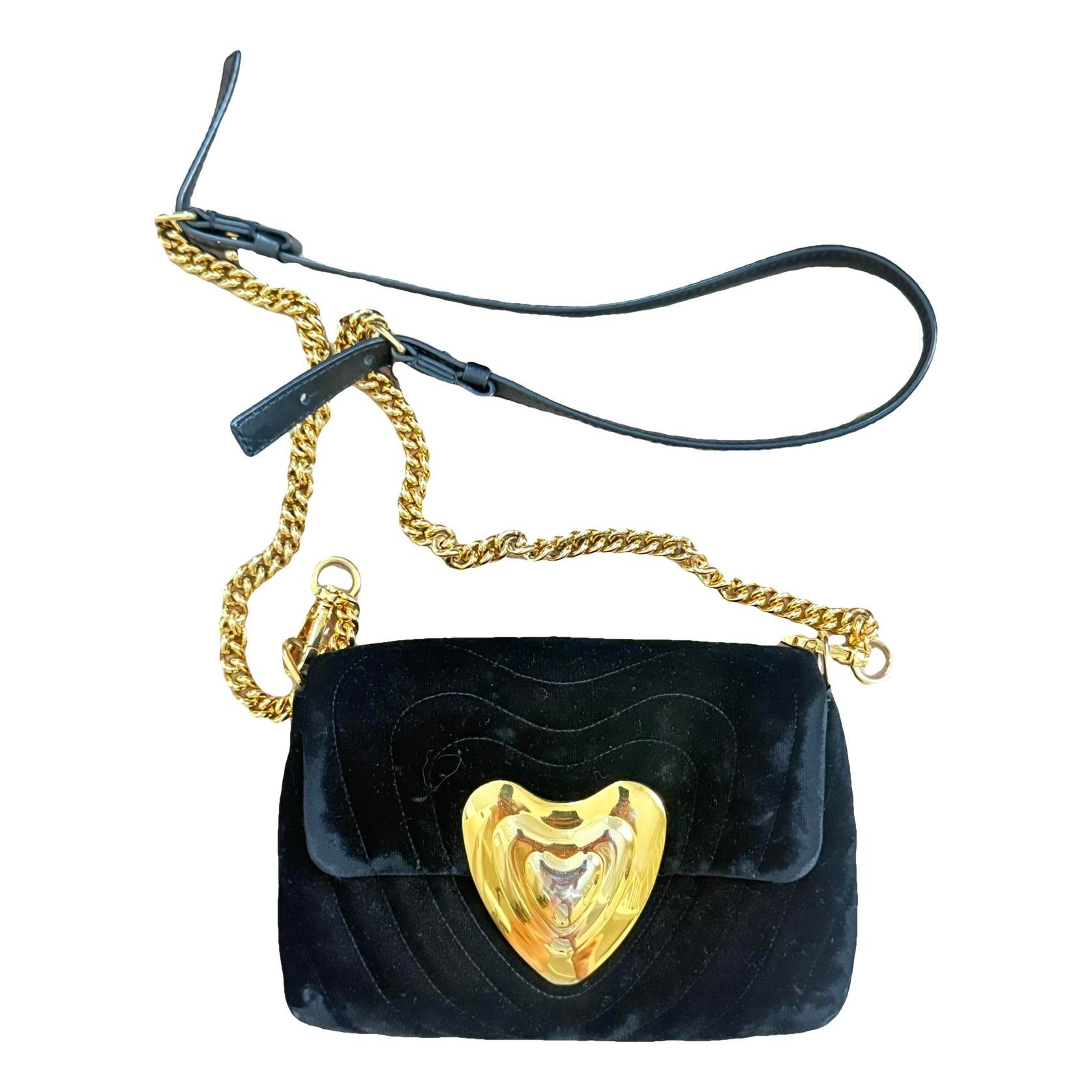 Escada Heart bag velvet clutch bag