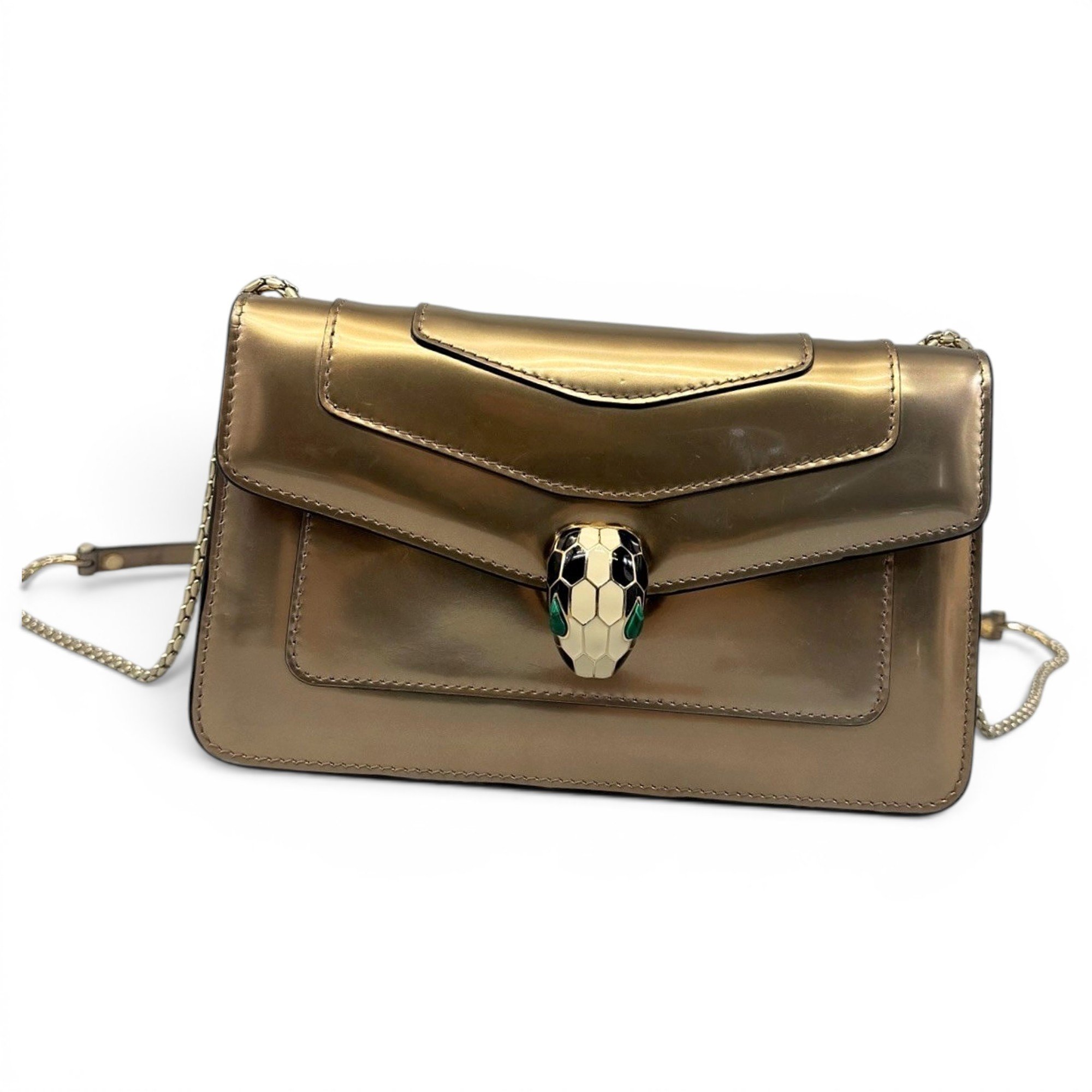 Serpenti leather handbag