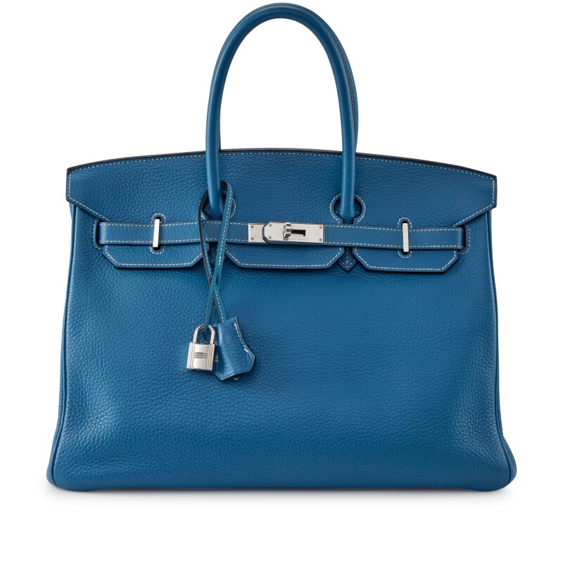 Hermes Blue Jean Togo Birkin 35 Palladium Hardware, 2006