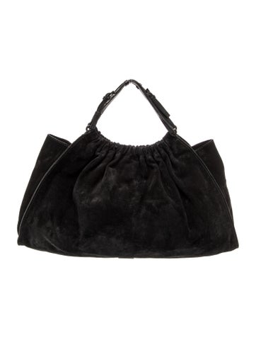 Suede Top Handle Bag