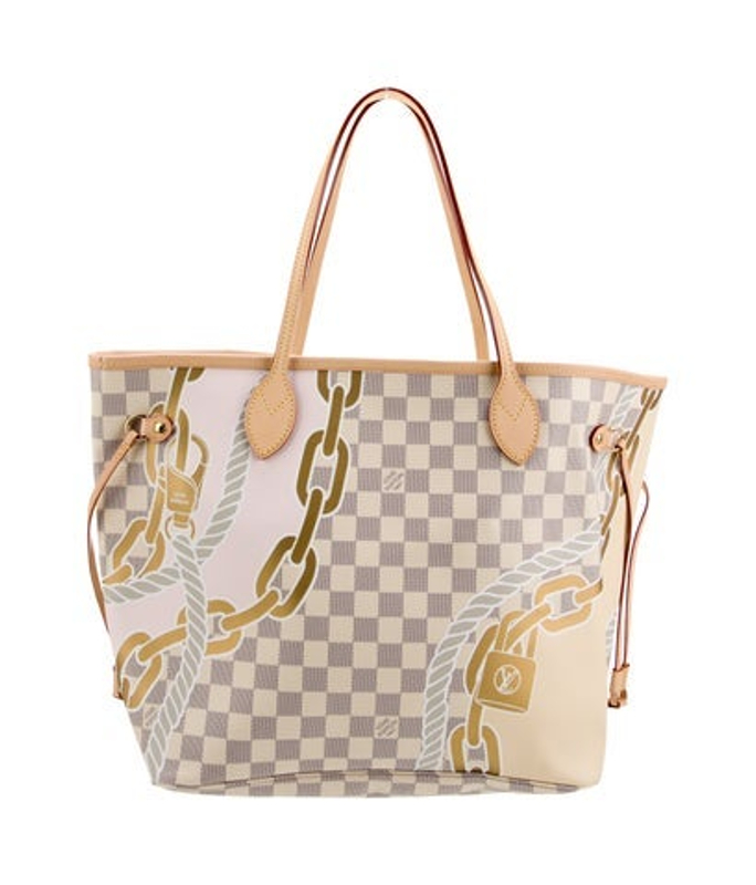 Louis Vuitton Vuitton Damier Azur Nautical Neverfull W Pouch Mm