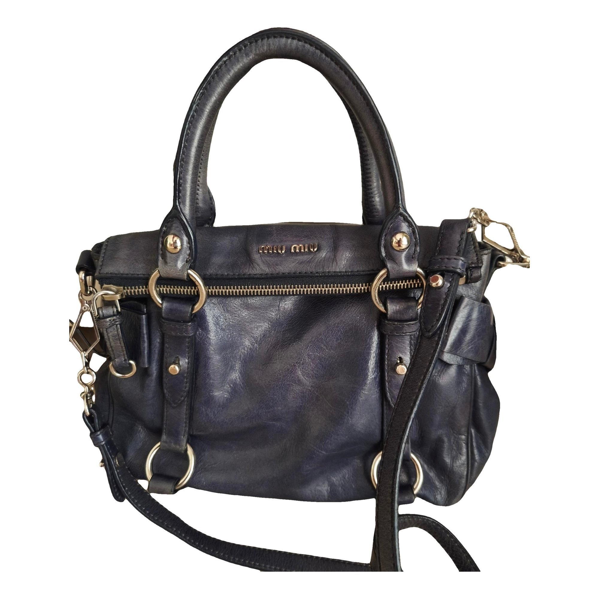 Bow bag leather crossbody bag