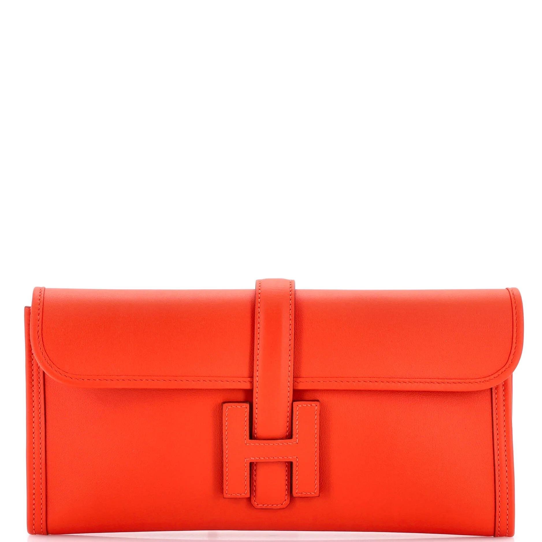Leather clutch bag