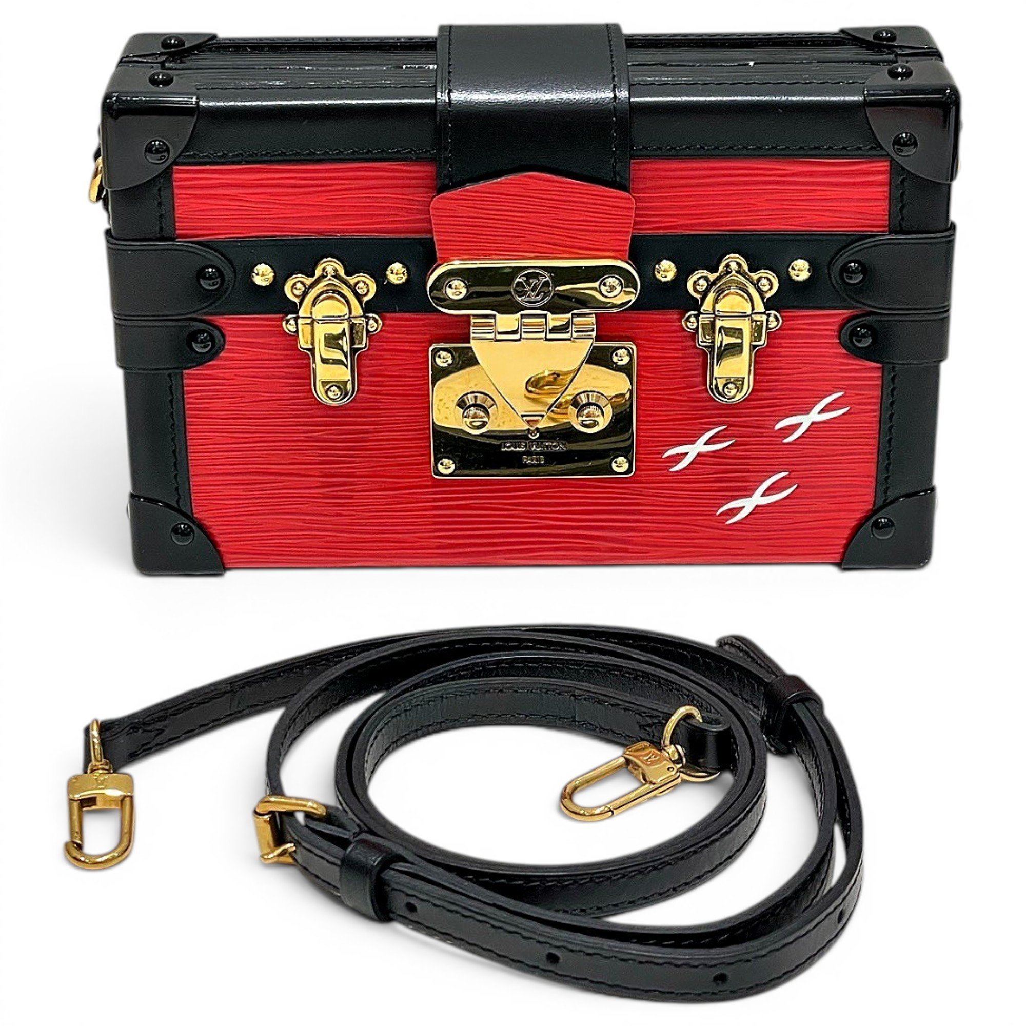Petite Malle leather crossbody bag