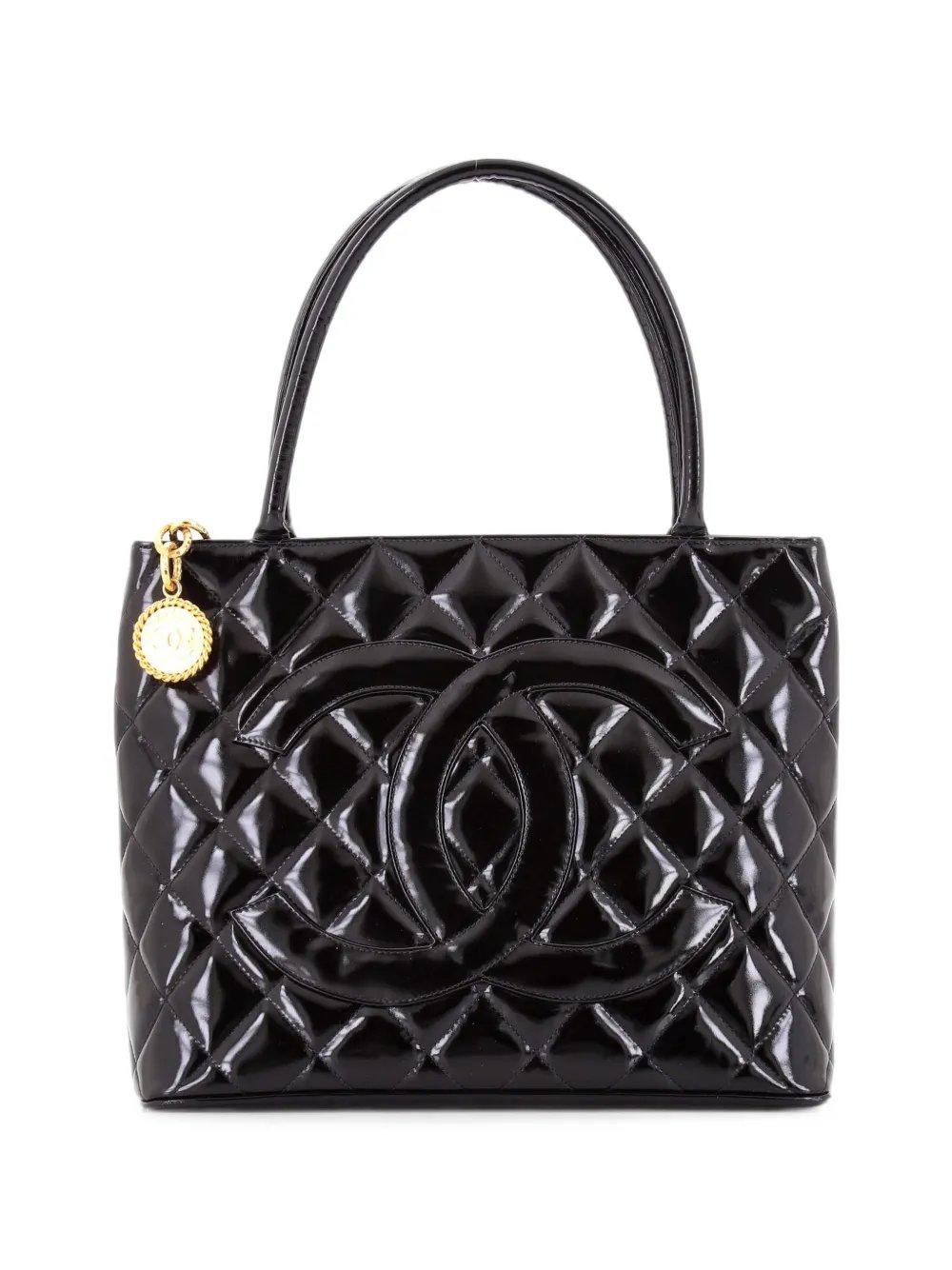 Medallion Quilted Patent tote bag