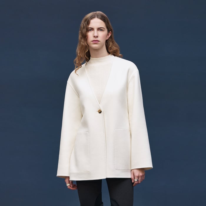 Blanc Naturel Trench Modular Cashmere Coat