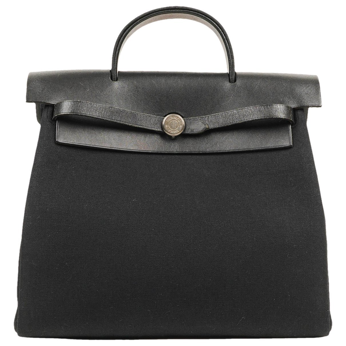 Hermes Herbag Handbag Noir Vache Leather 1999