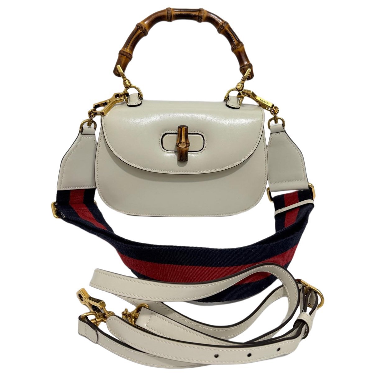 Convertible Bamboo Top Handle leather handbag