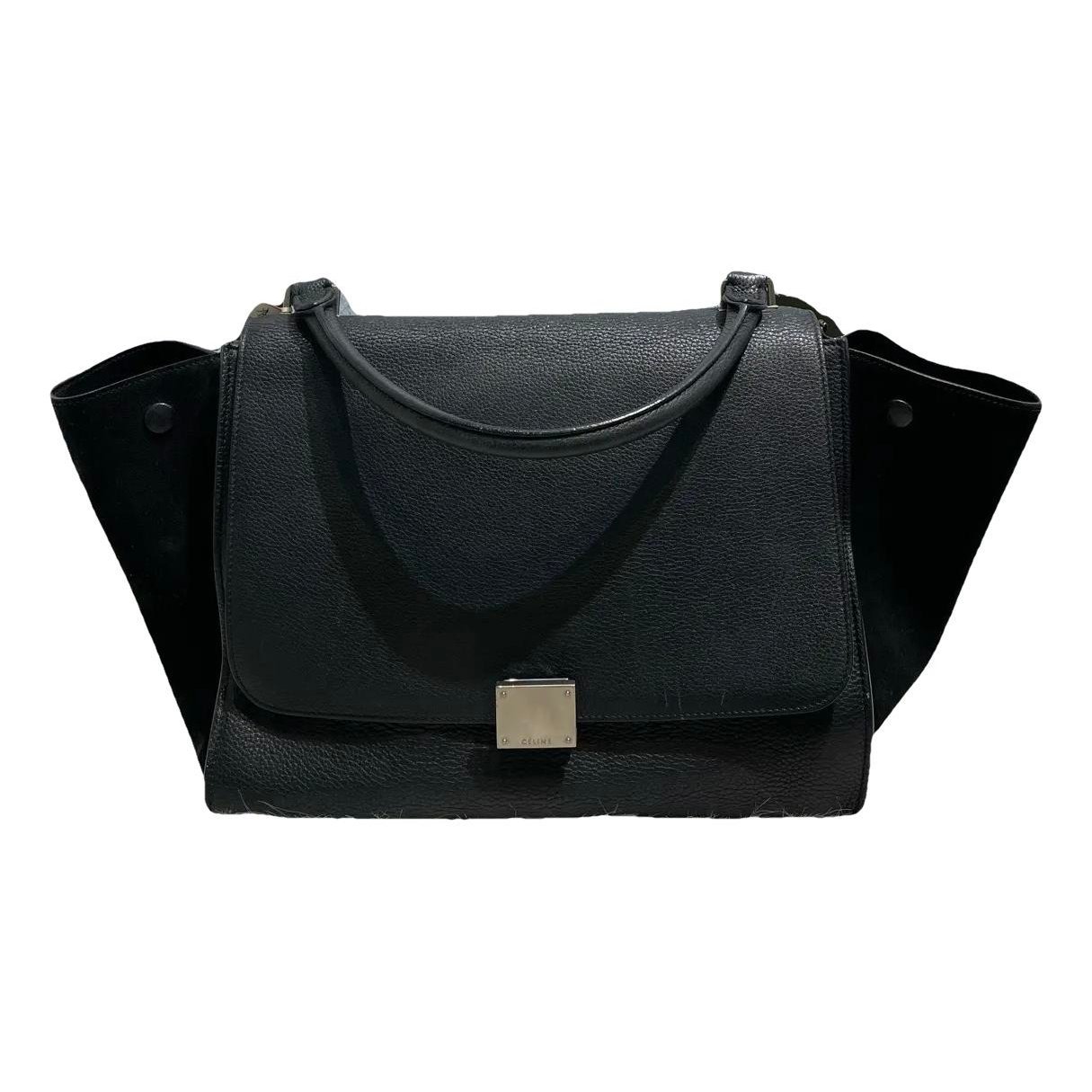 Trapèze leather handbag