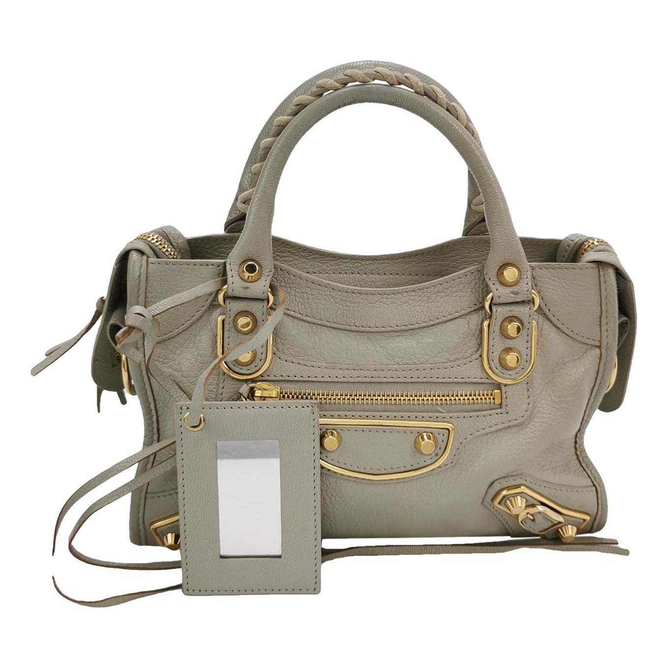 City leather handbag