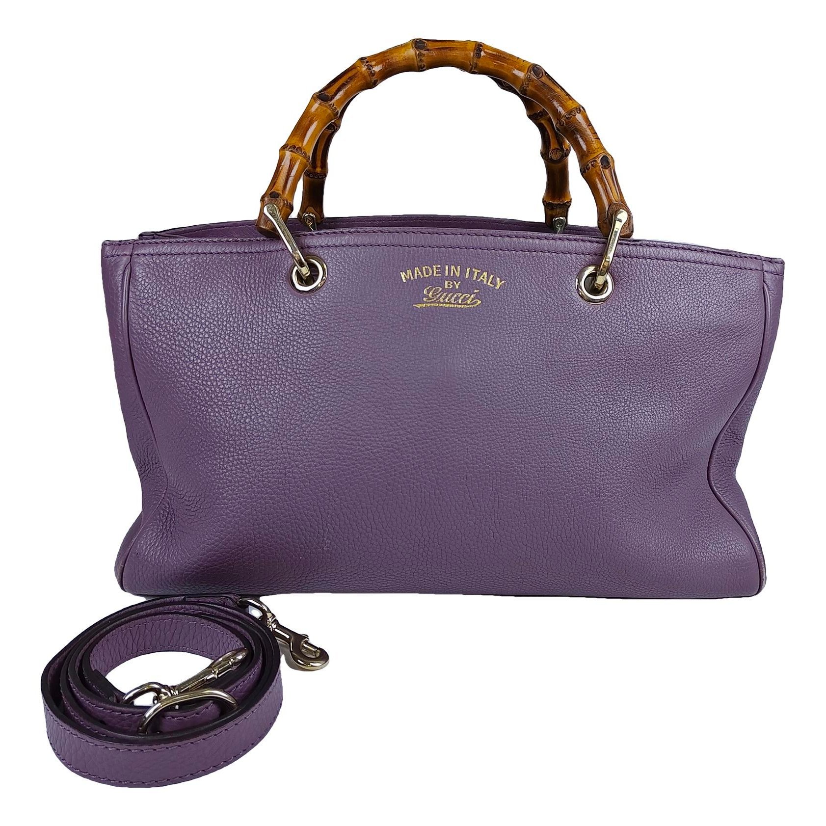 Bamboo leather handbag