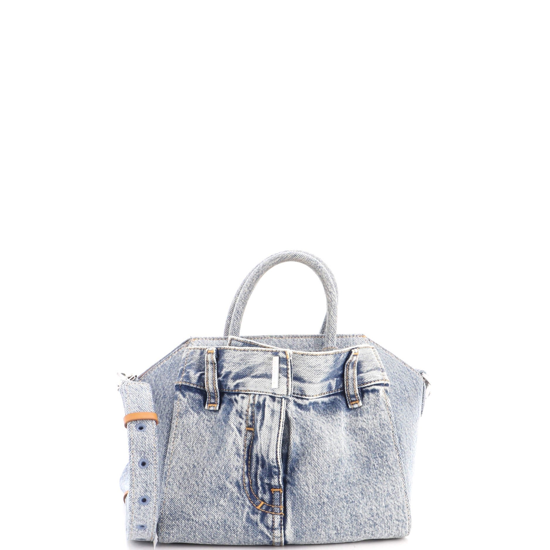 Givenchy Antigona Lock Boyfriend Bag Denim Mini