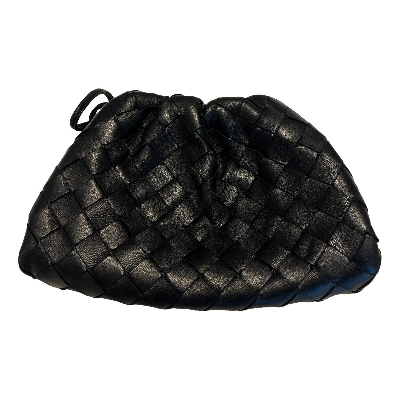 Pouch leather clutch bag