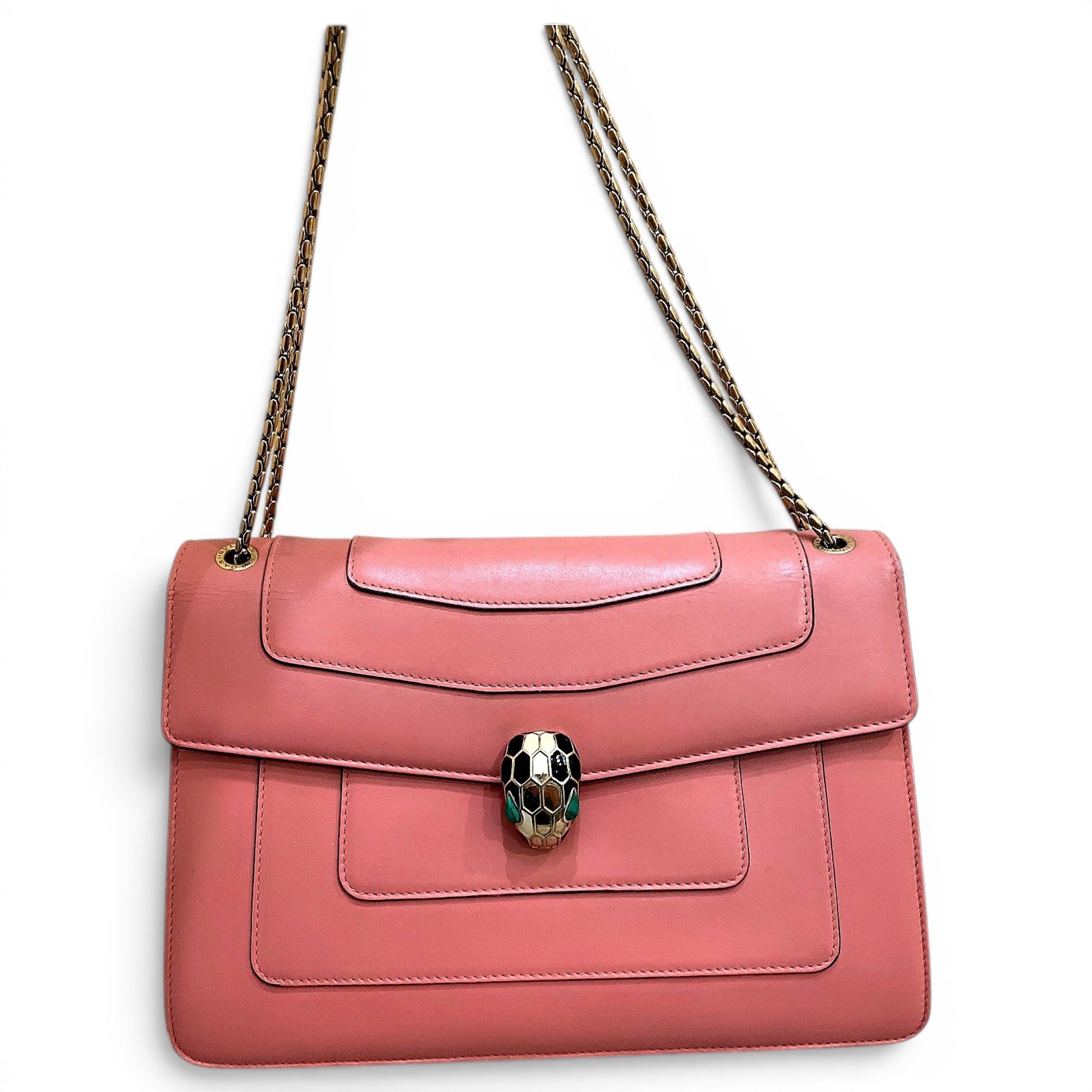 Serpenti leather handbag