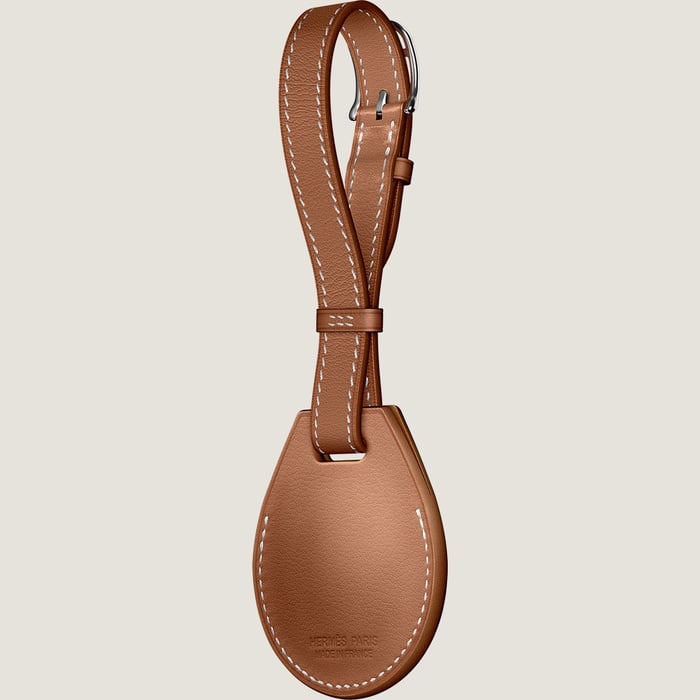 Gold Apple Airtag Hermès Luggage Tag
