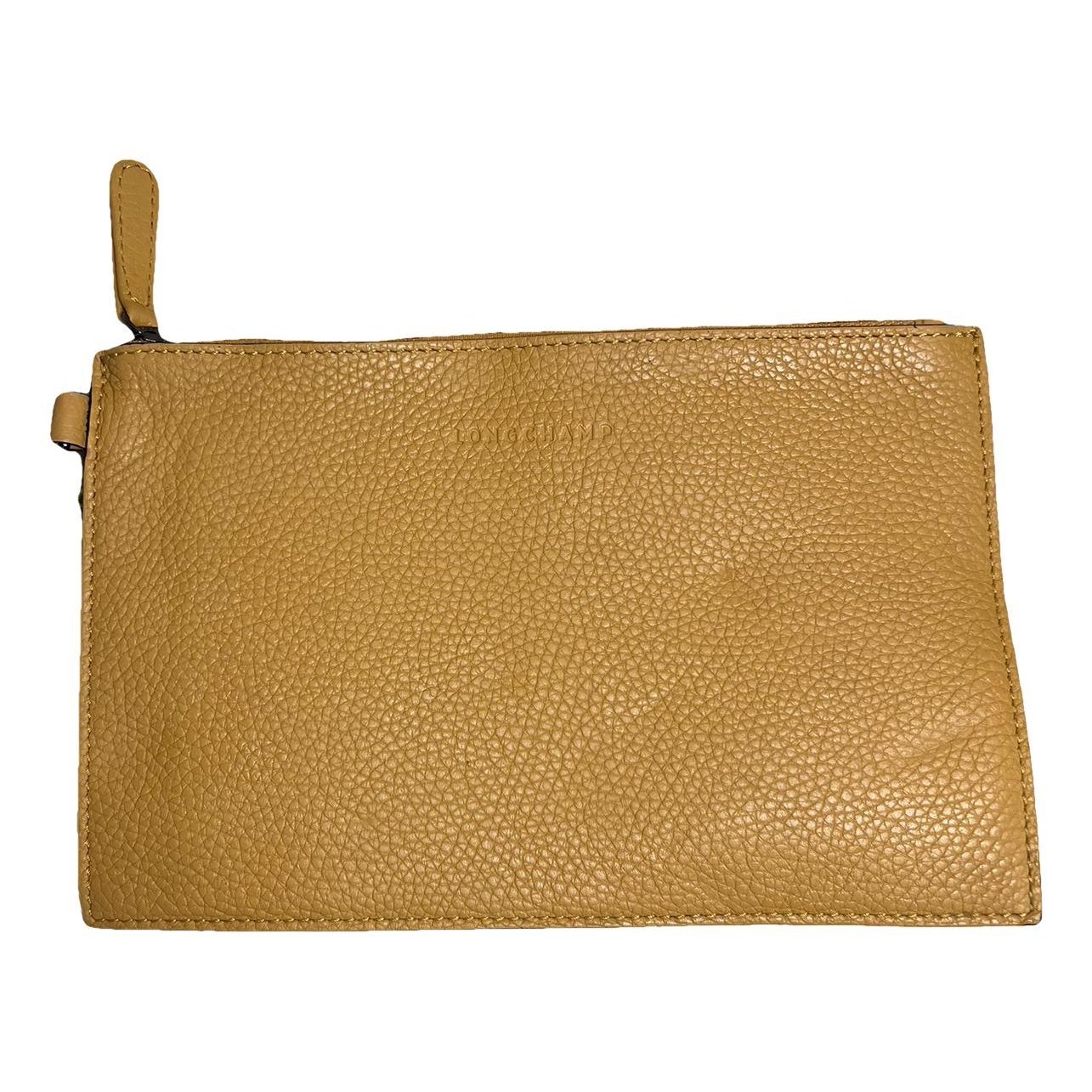 Leather clutch bag
