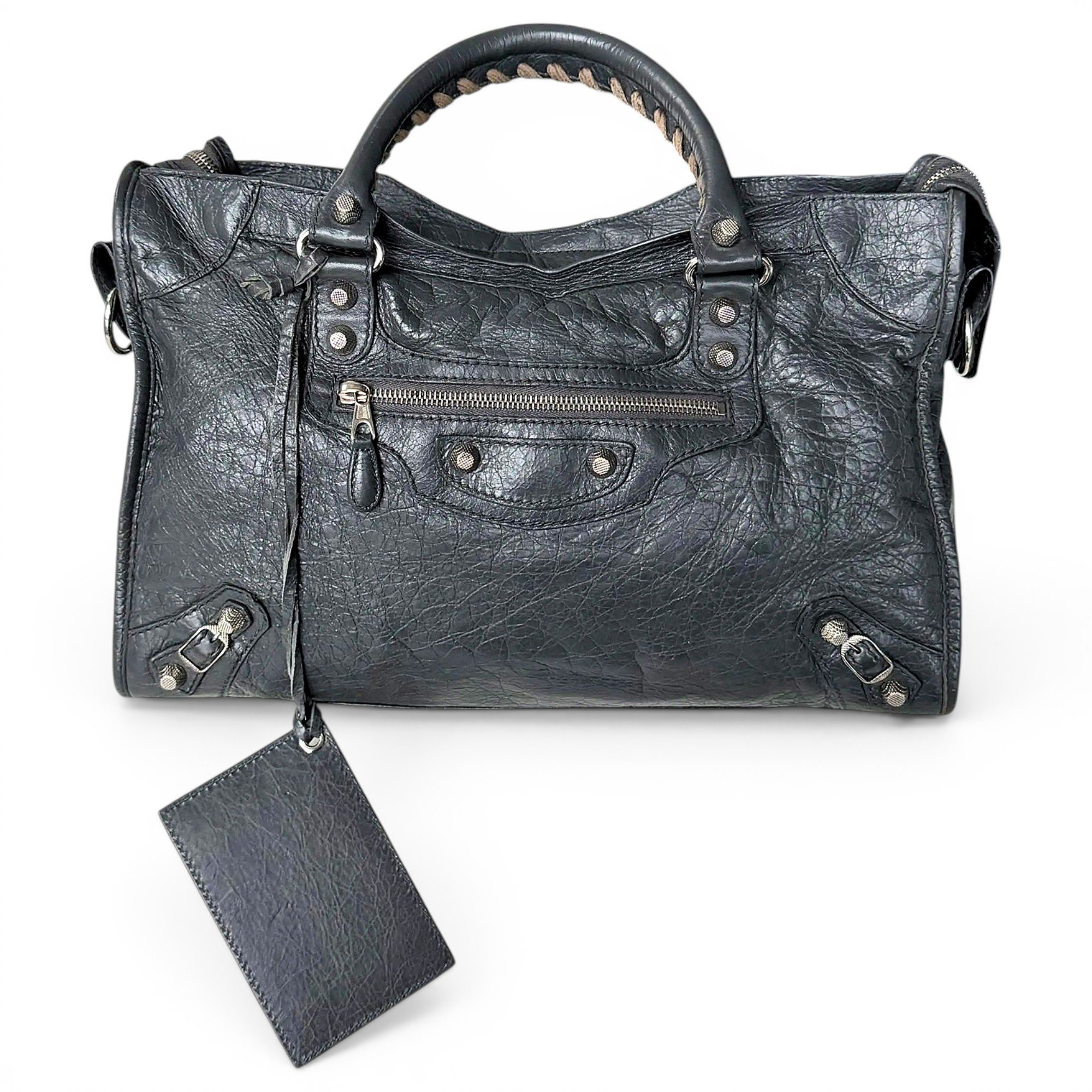 Classic Metalic leather handbag
