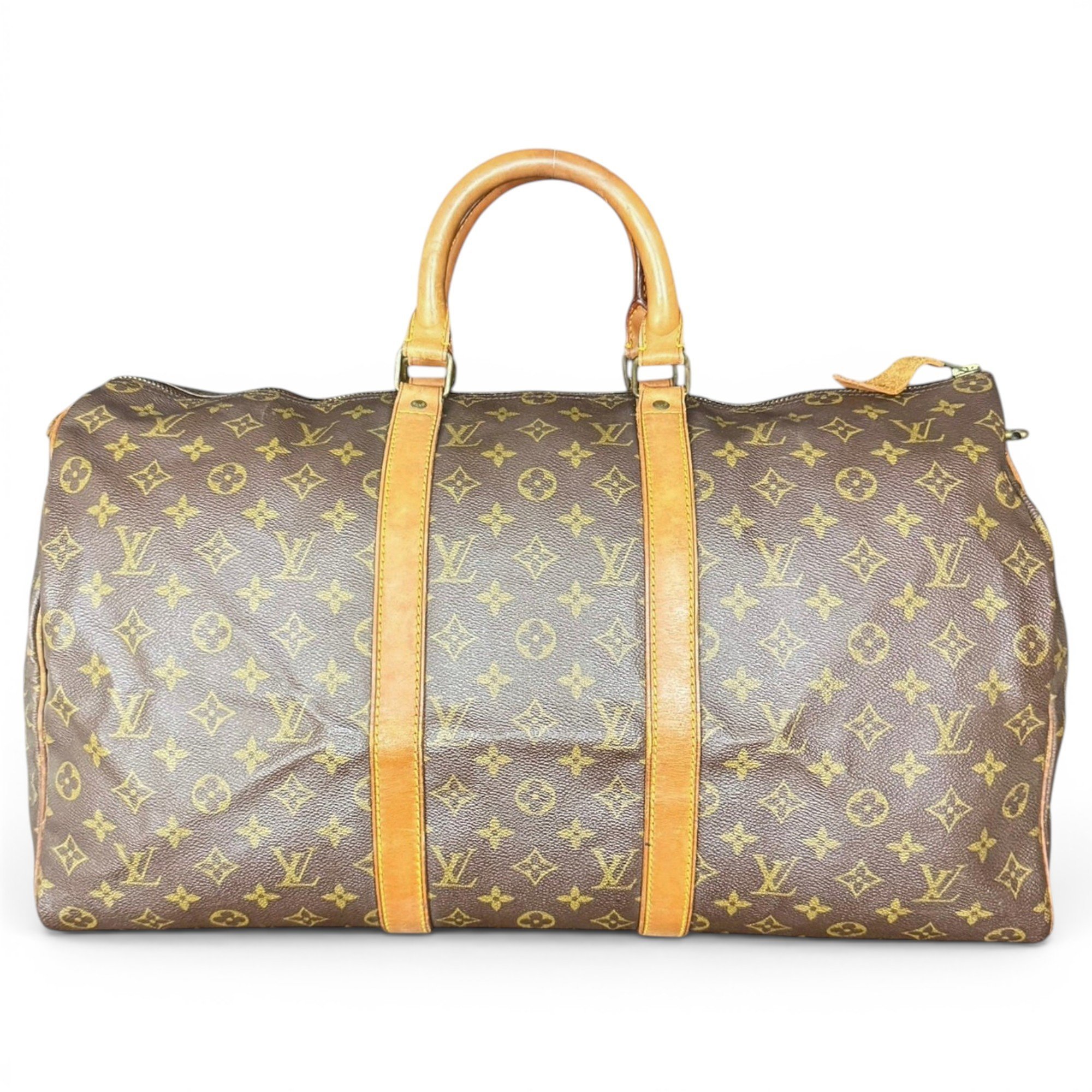 Keepall leather travel bag