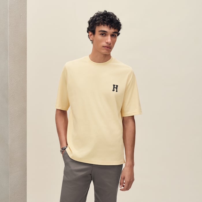 Vanille "H'Cheval" T-shirt With Leather Detail