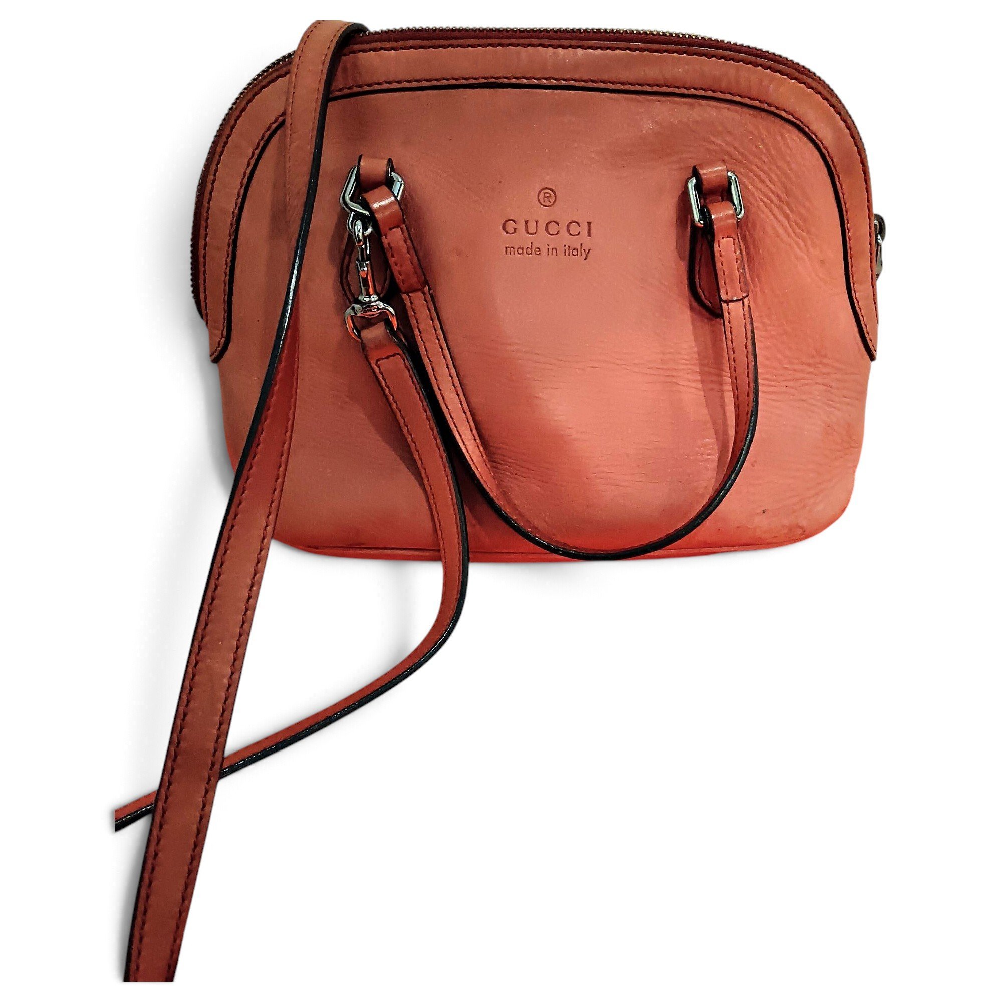 Dôme leather handbag