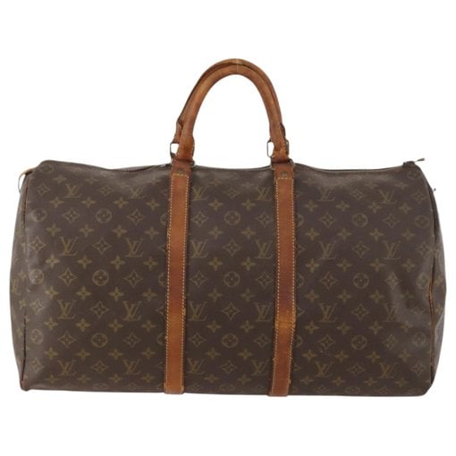 Keepall leather travel bag