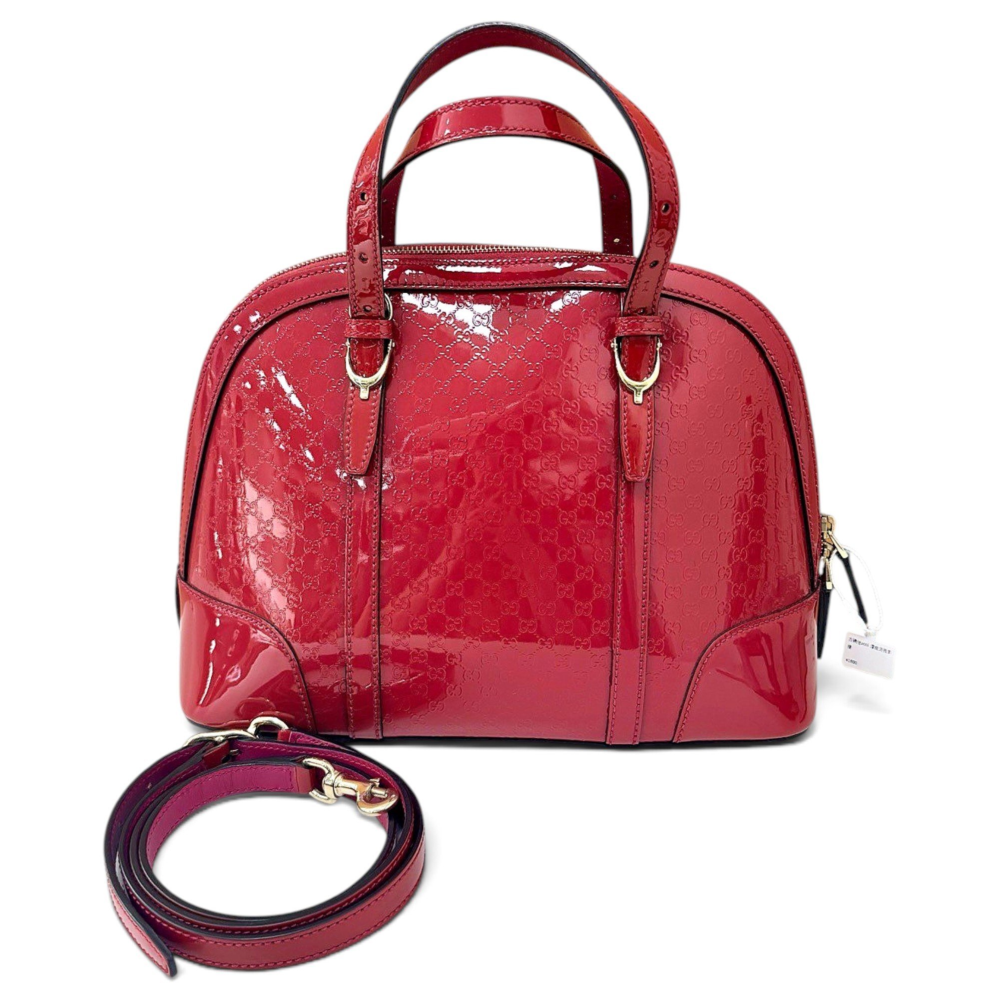 Dôme patent leather satchel