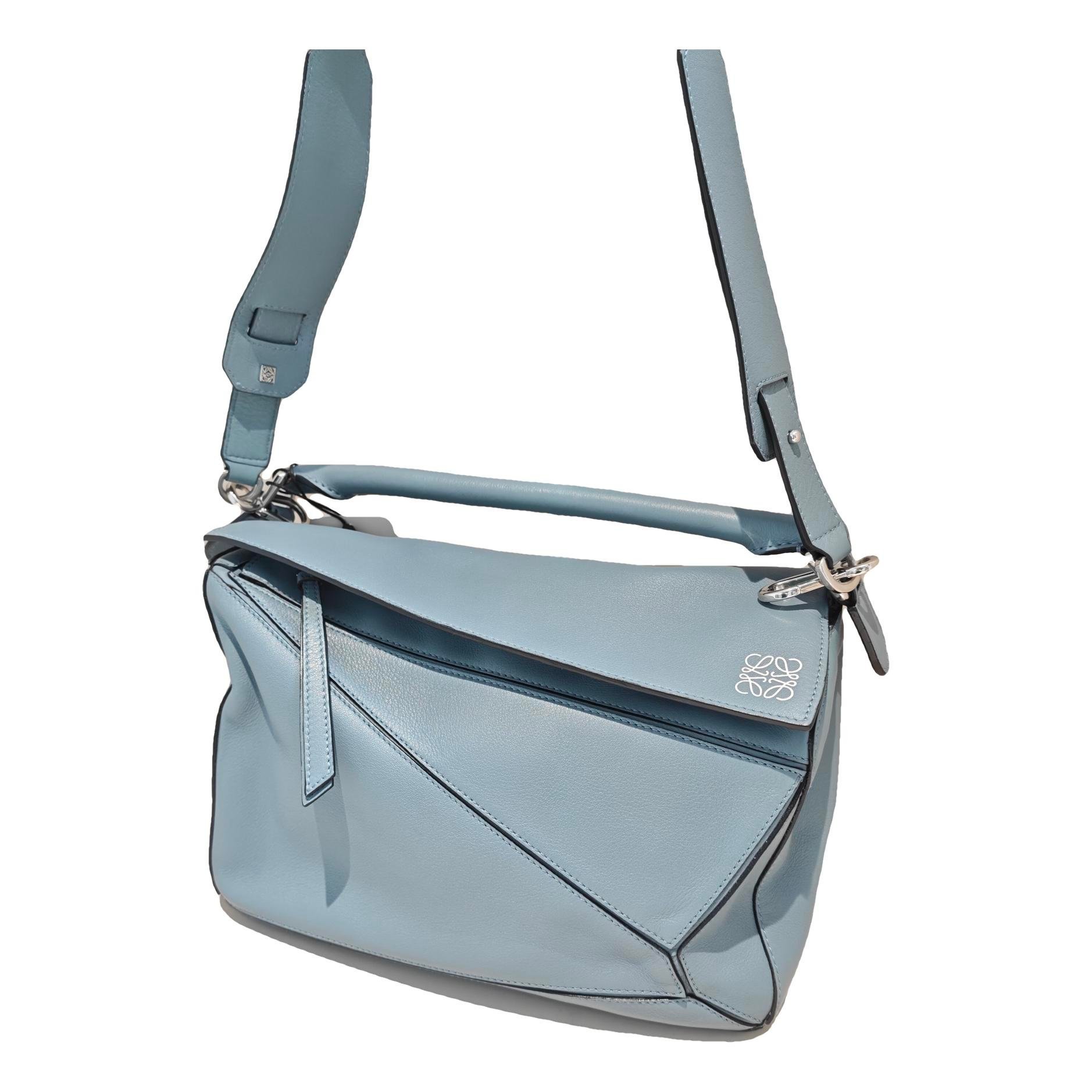 Puzzle leather handbag